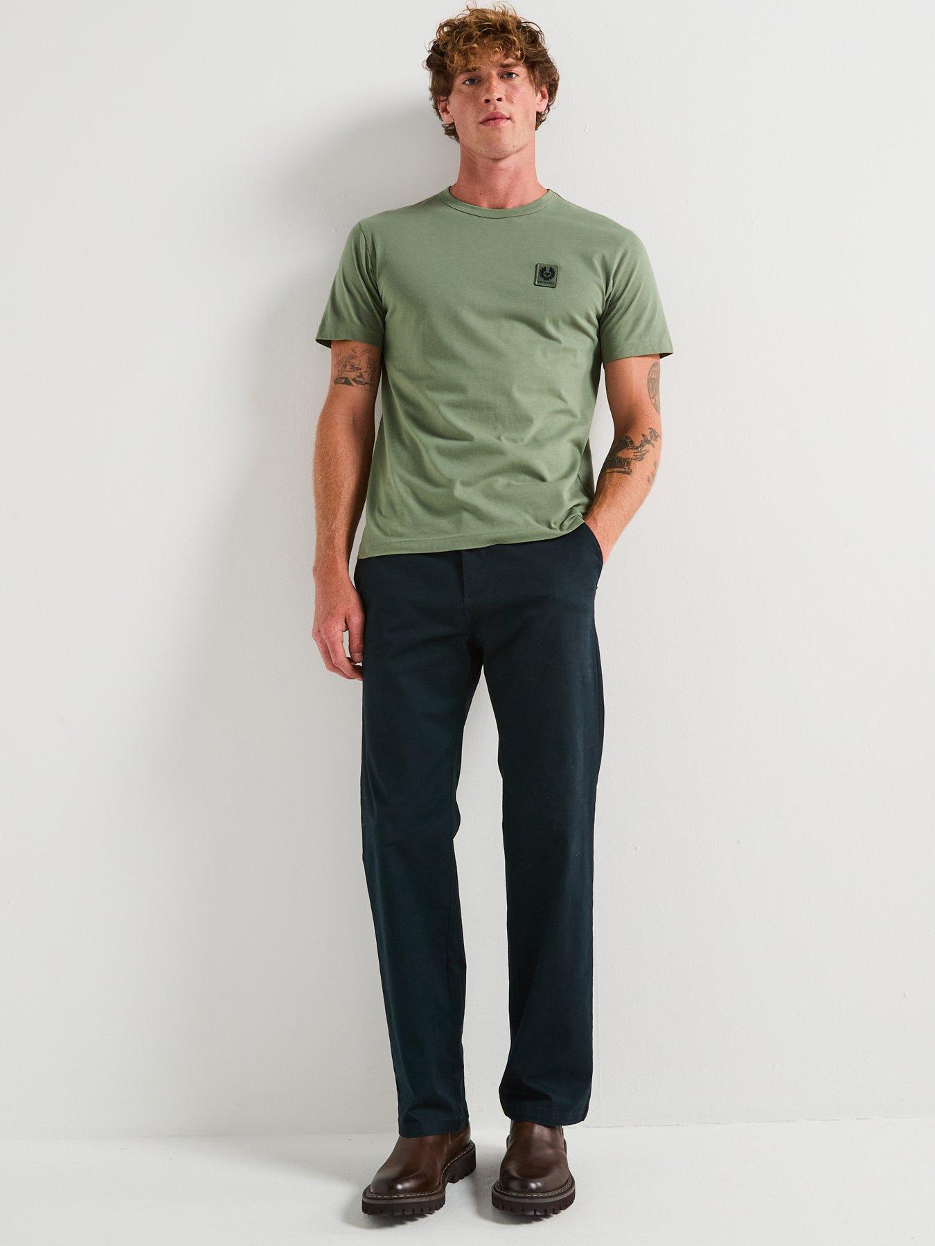 Image 5 of 6 of Belstaff Left Chest Patch Logo T-Shirt - Light Green