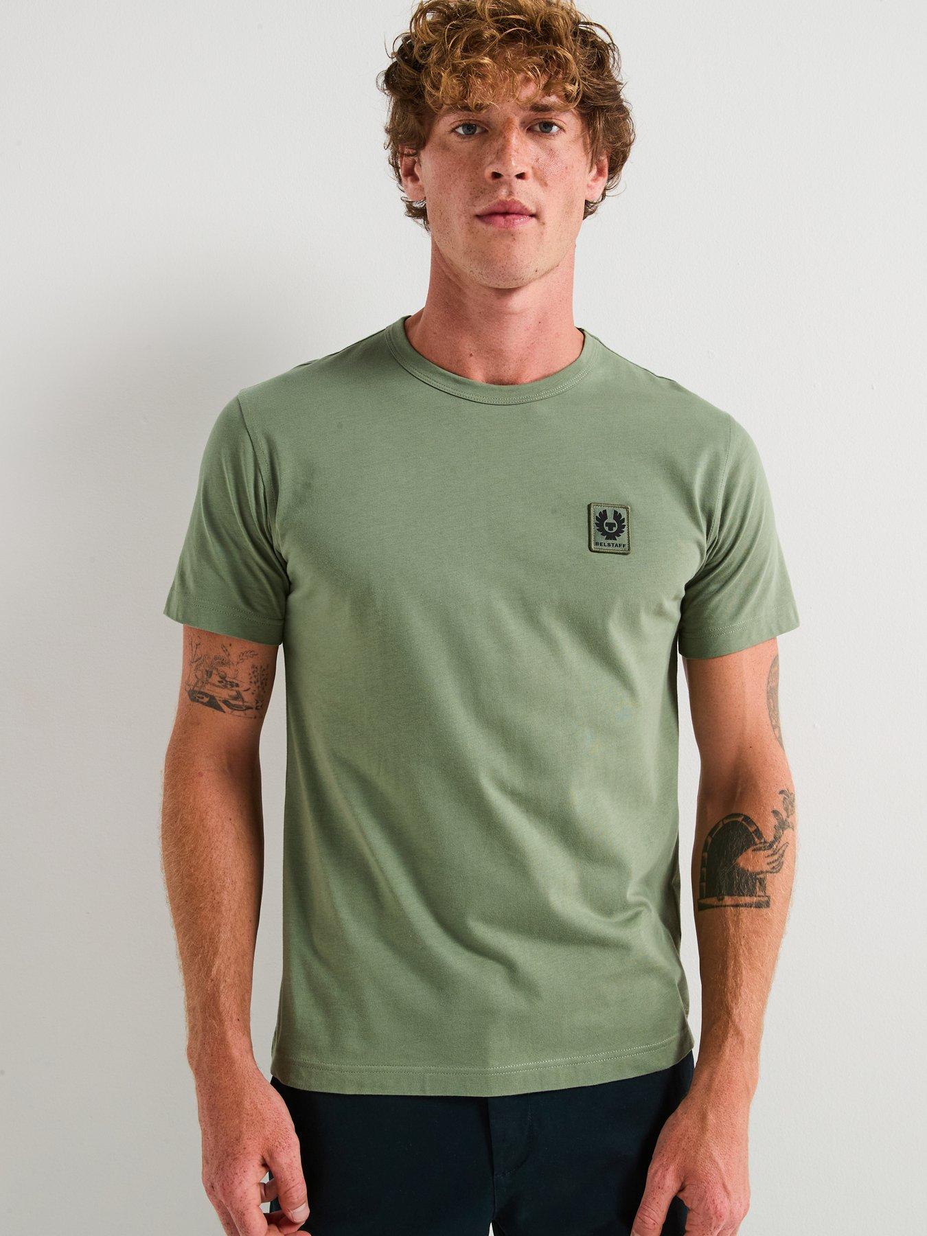 Image 6 of 6 of Belstaff Left Chest Patch Logo T-Shirt - Light Green