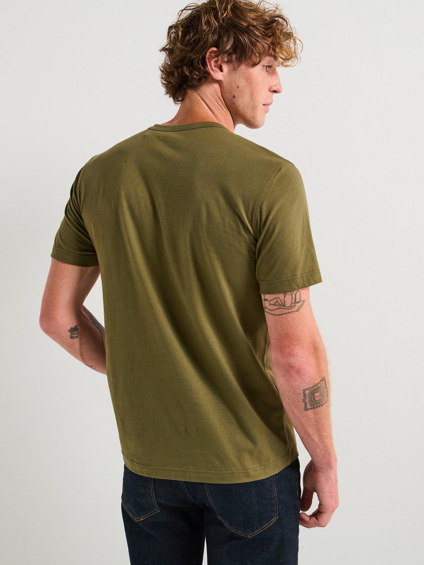 Image 2 of 6 of Belstaff Left Chest Patch Logo Regular Fit T-Shirt - Green