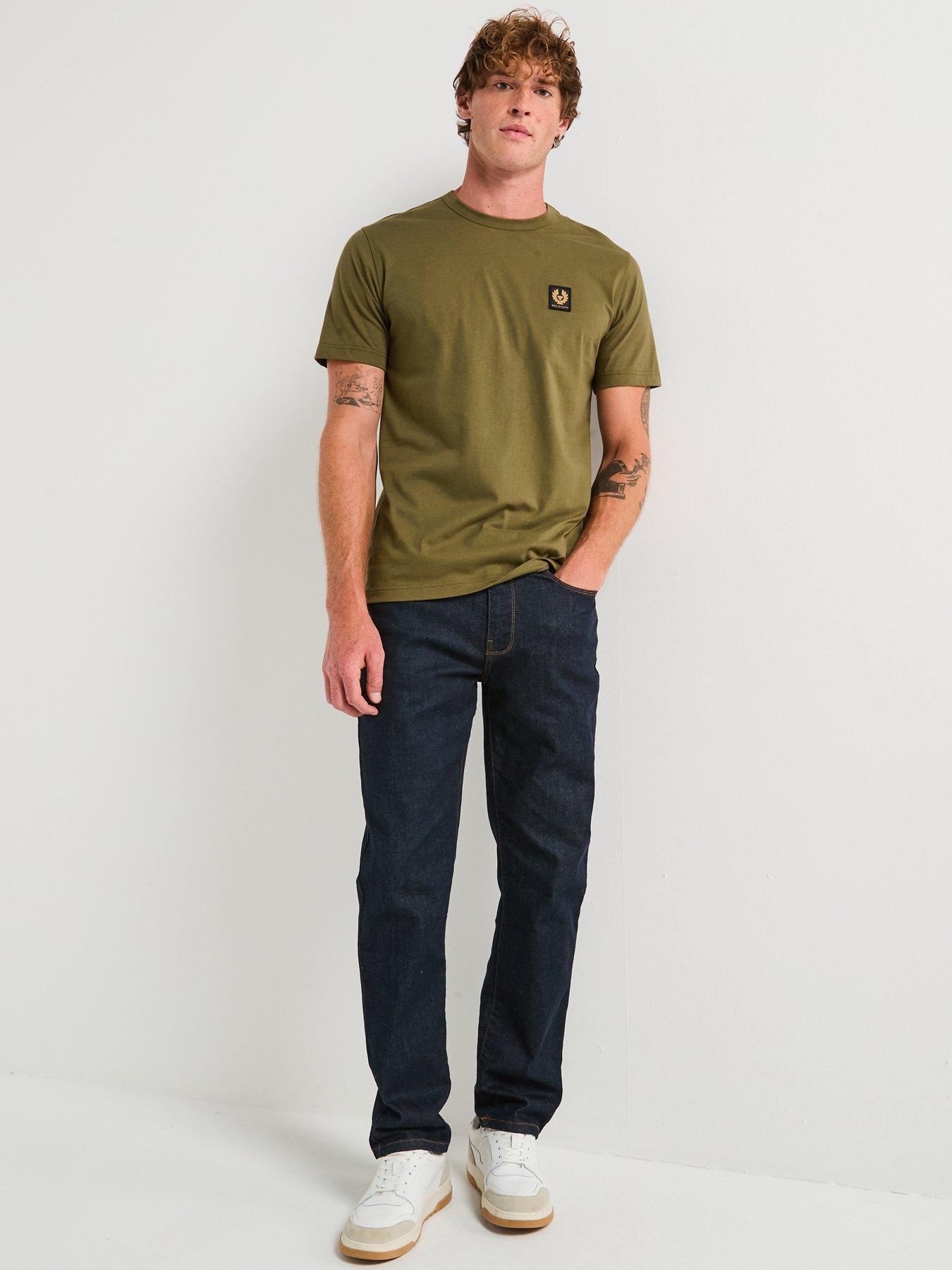 Image 3 of 6 of Belstaff Left Chest Patch Logo Regular Fit T-Shirt - Green