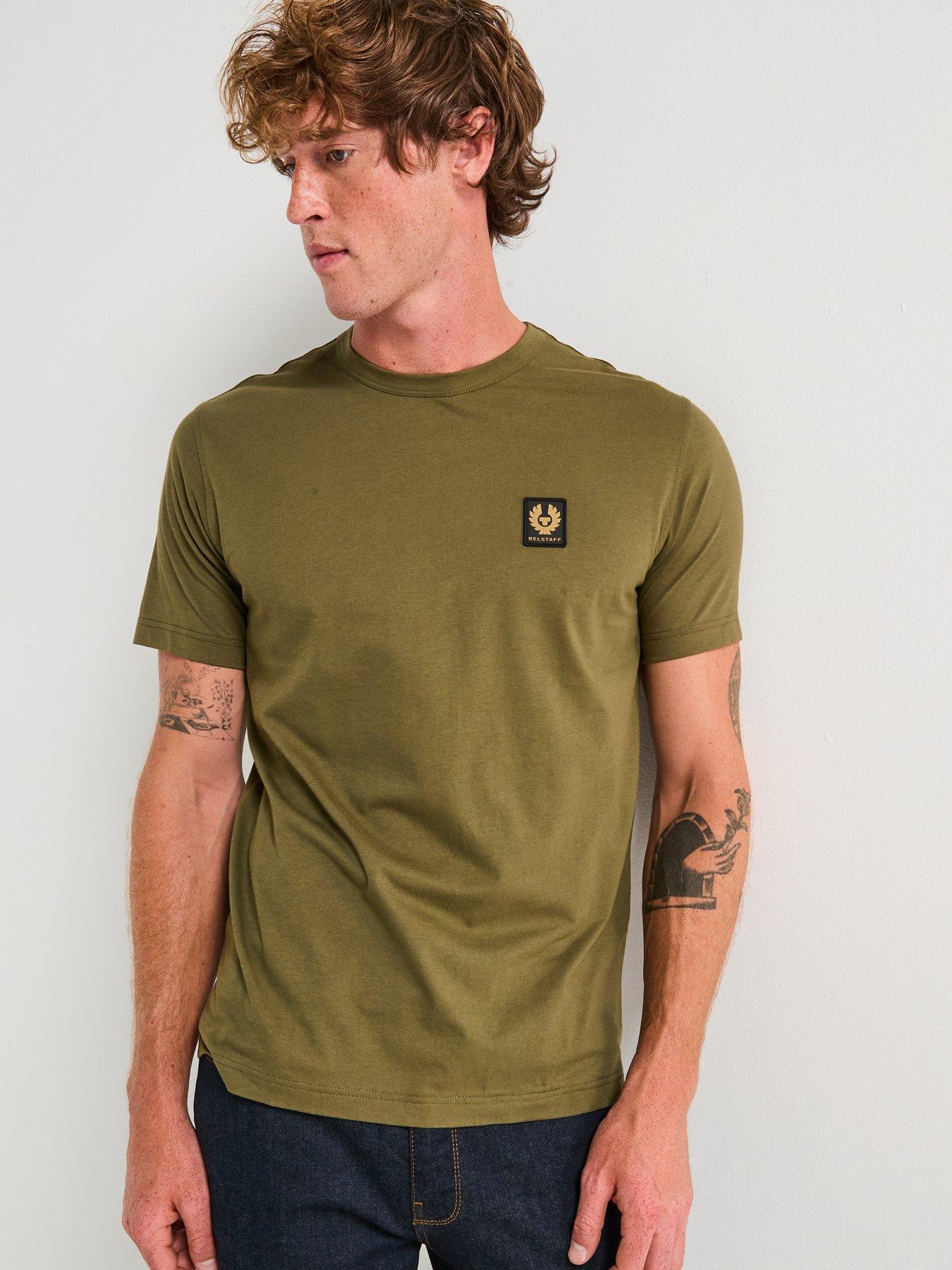 Image 5 of 6 of Belstaff Left Chest Patch Logo Regular Fit T-Shirt - Green