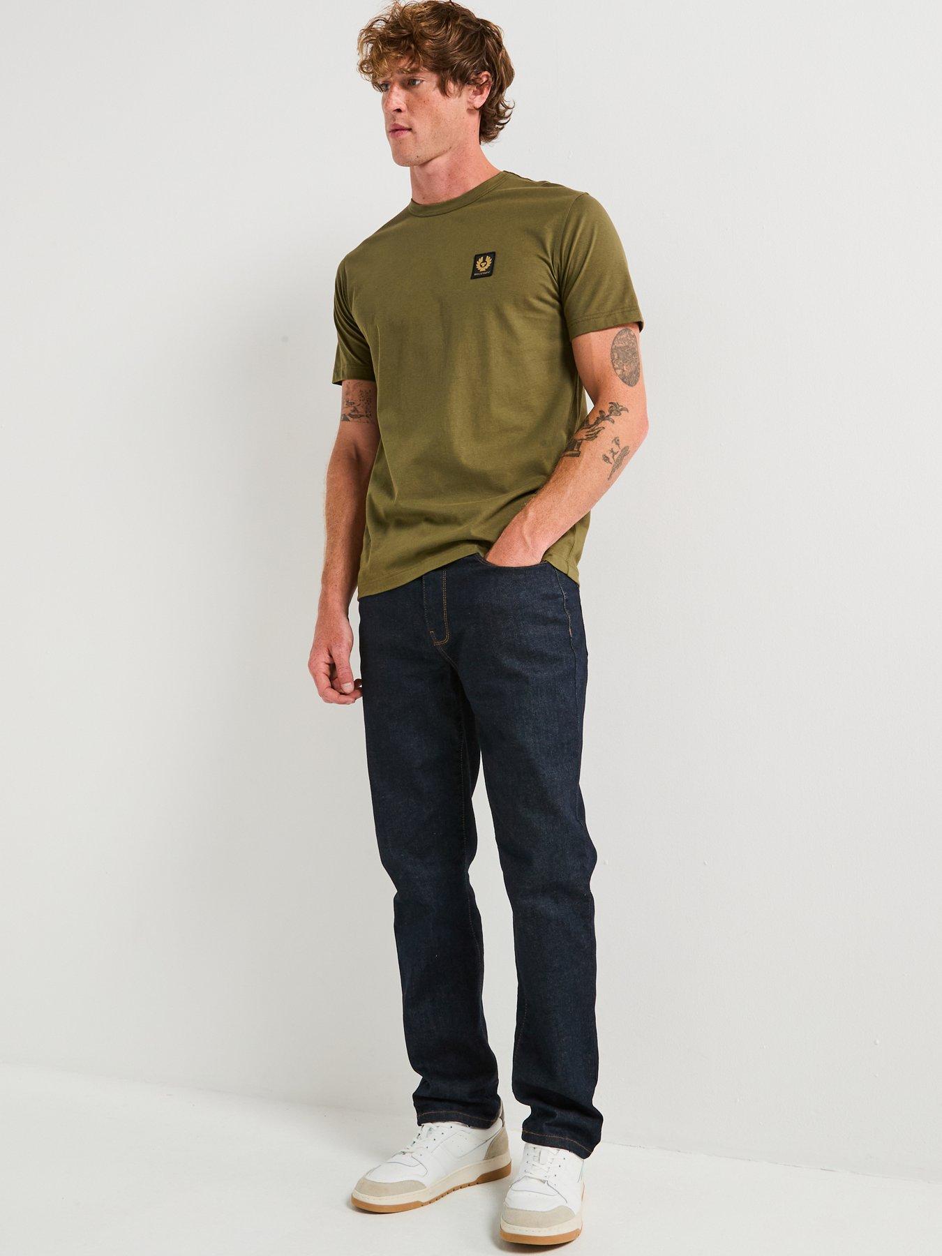 Image 6 of 6 of Belstaff Left Chest Patch Logo Regular Fit T-Shirt - Green