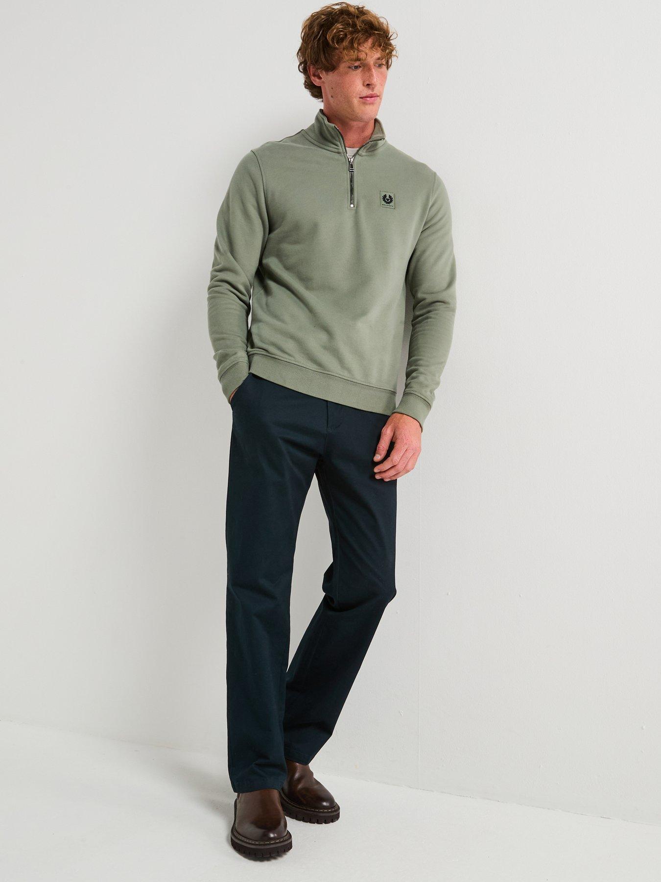 belstaff-left-chest-patch-logo-quarter-zip-sweatshirt-light-greendetail