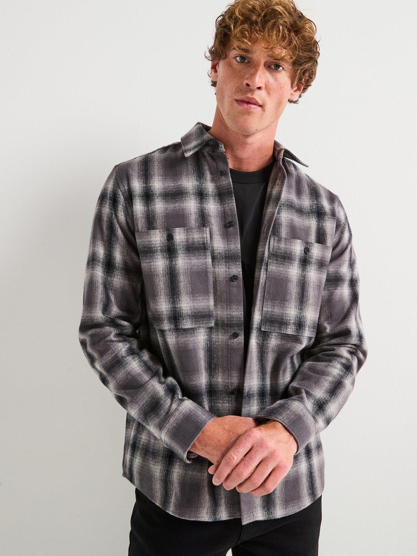 Belstaff Outpost Flannel Check Overshirt - Grey