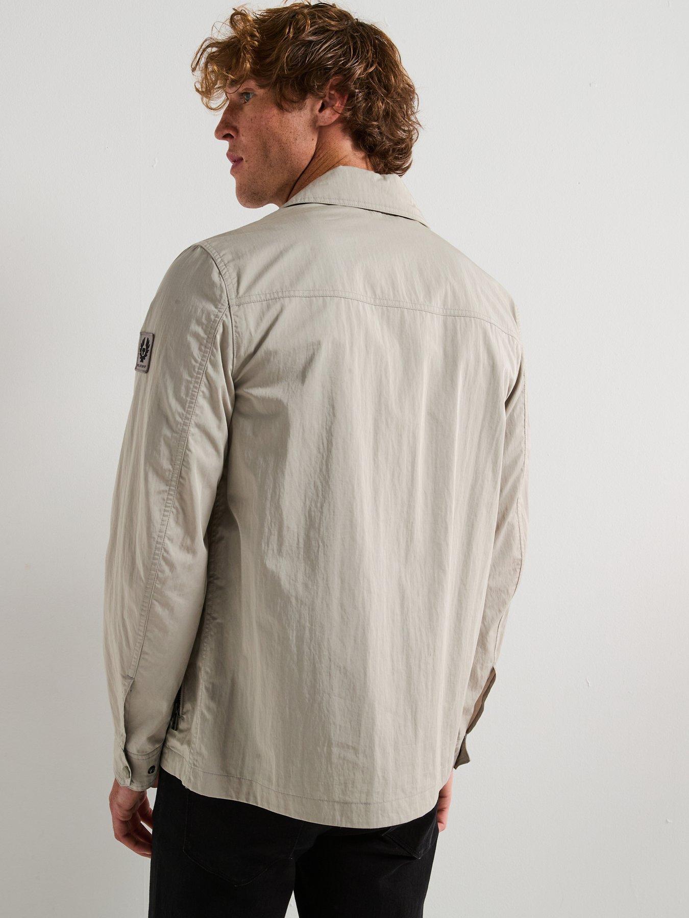 Image 2 of 6 of Belstaff Drome Cotton Zip Overshirt - Grey