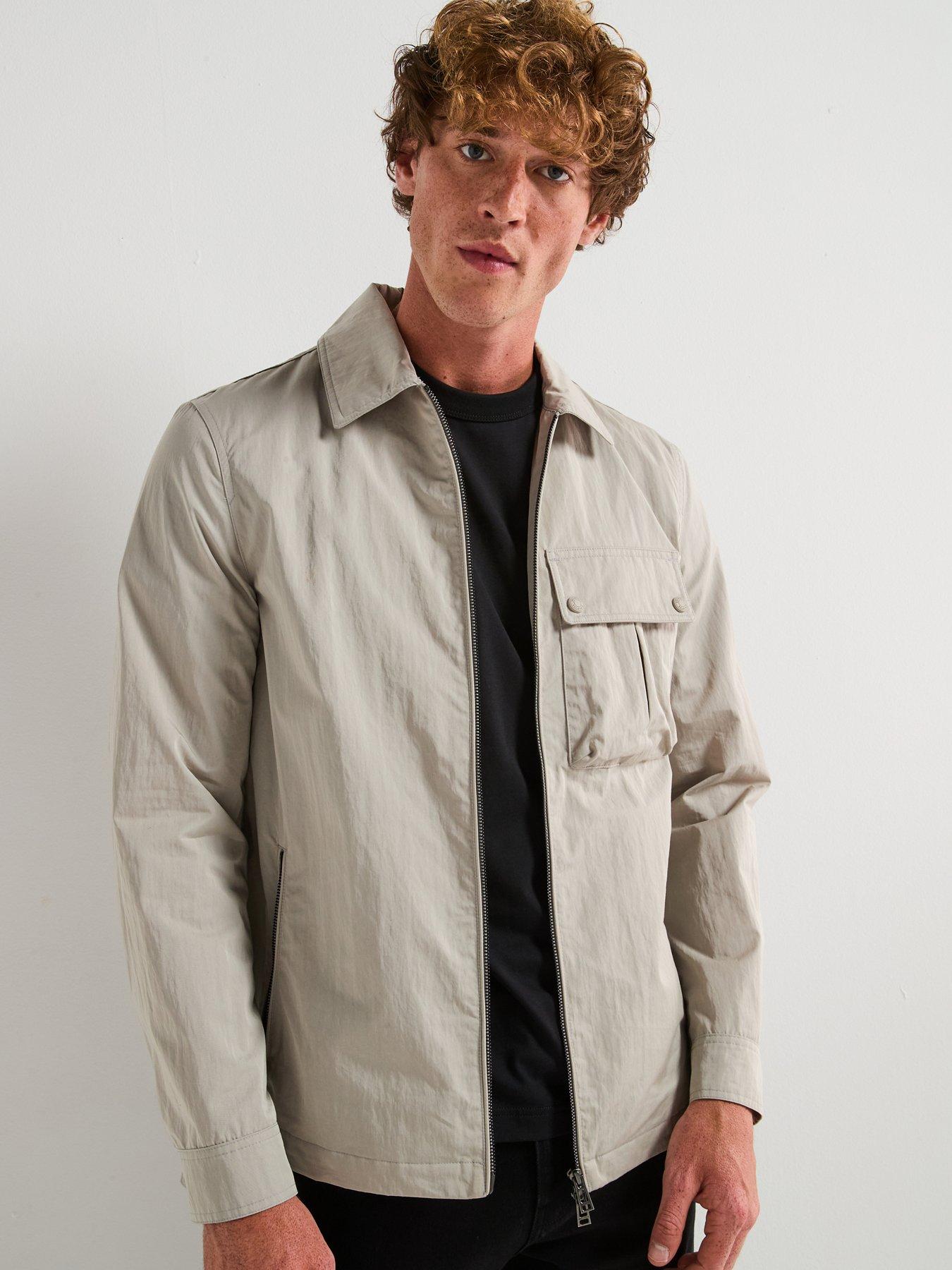 Image 5 of 6 of Belstaff Drome Cotton Zip Overshirt - Grey