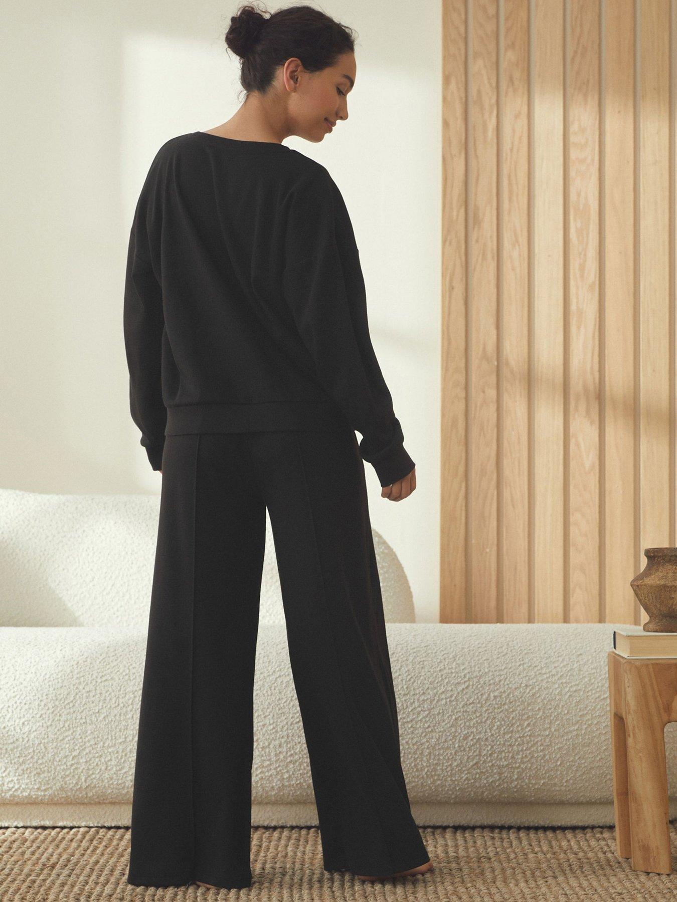 b-by-ted-baker-text-wide-leg-pyjama-set-blackstillFront