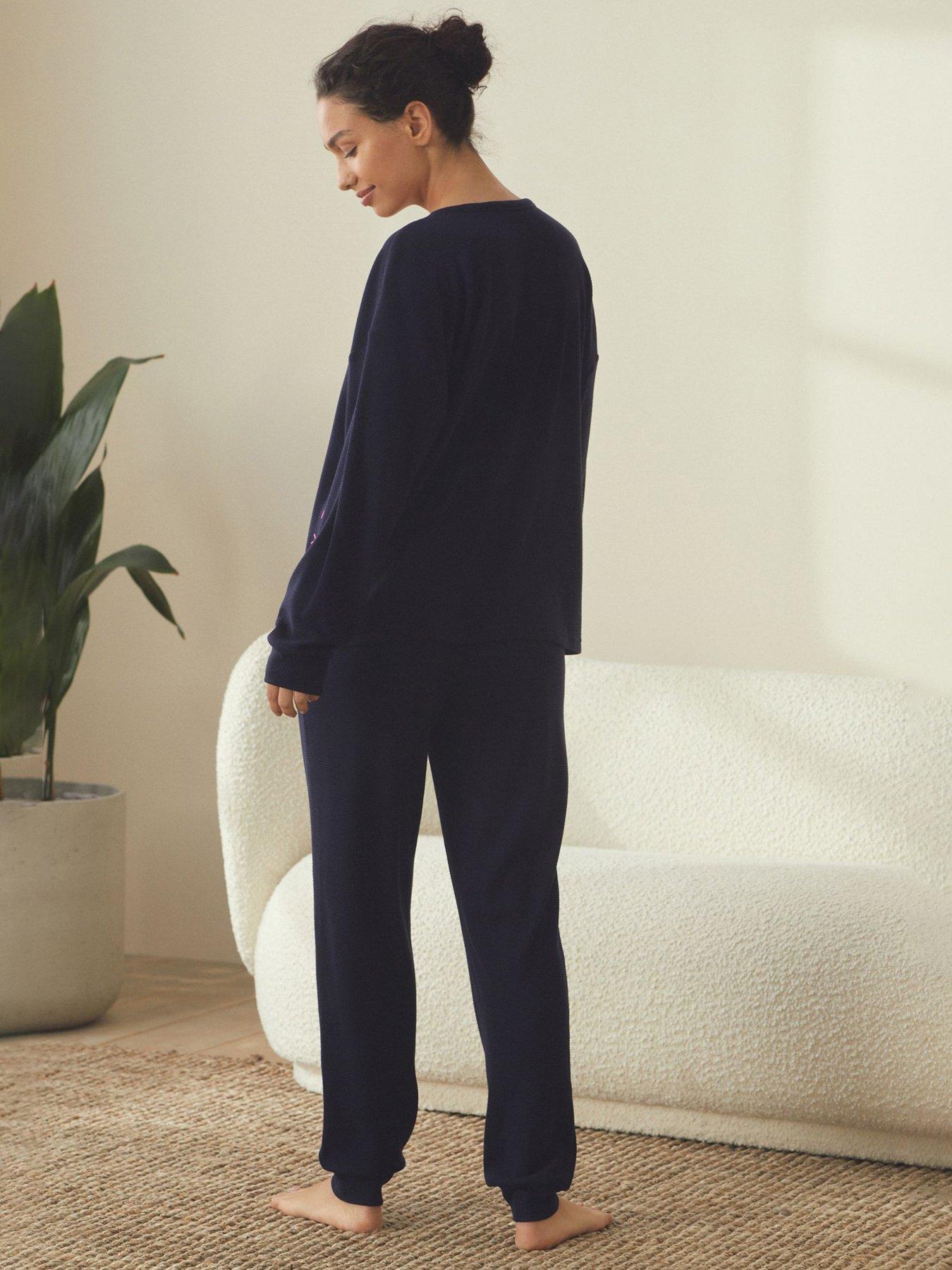 Image 2 of 6 of B By Ted Baker Waffle Pyjama Set - Navy