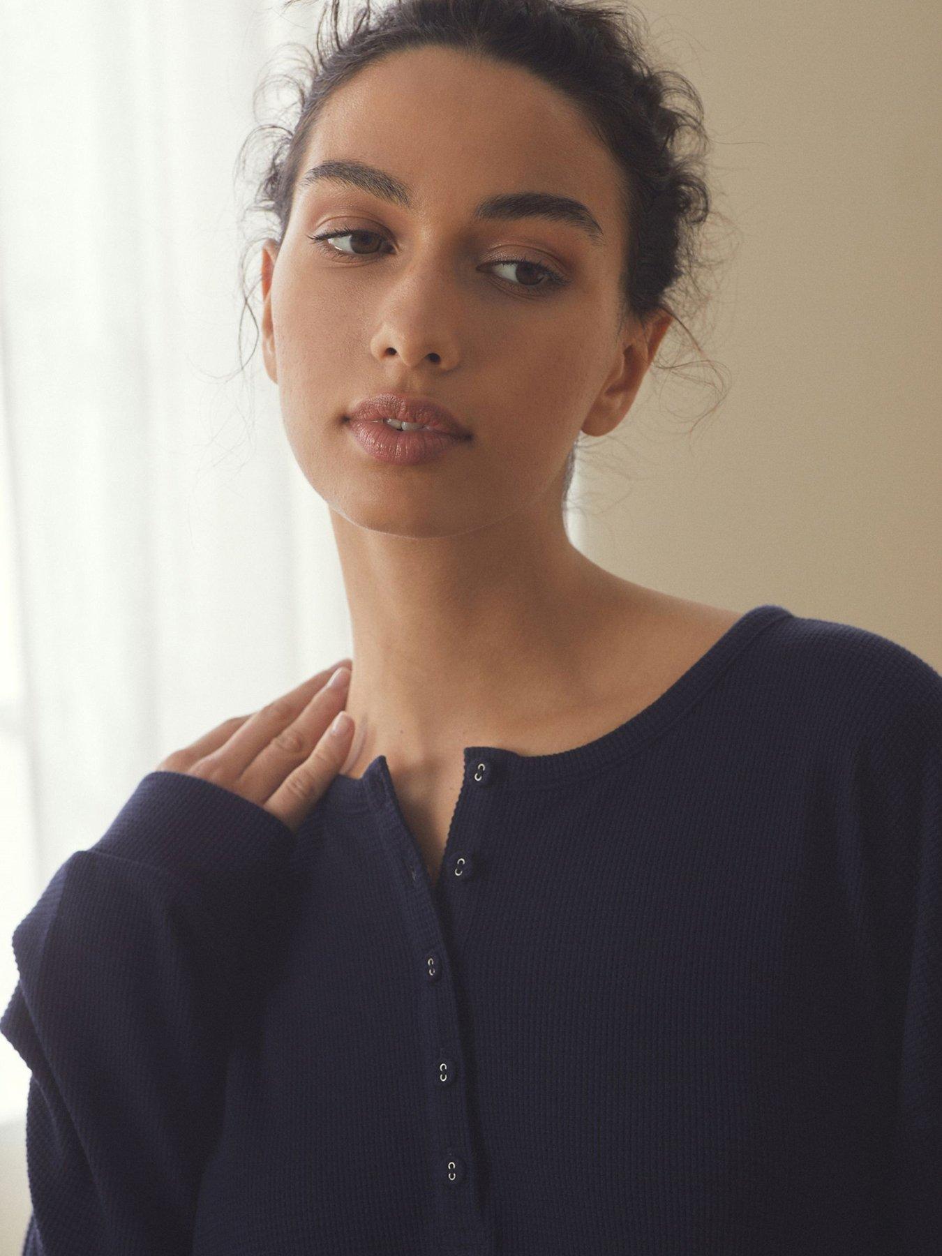 Image 3 of 6 of B By Ted Baker Waffle Pyjama Set - Navy