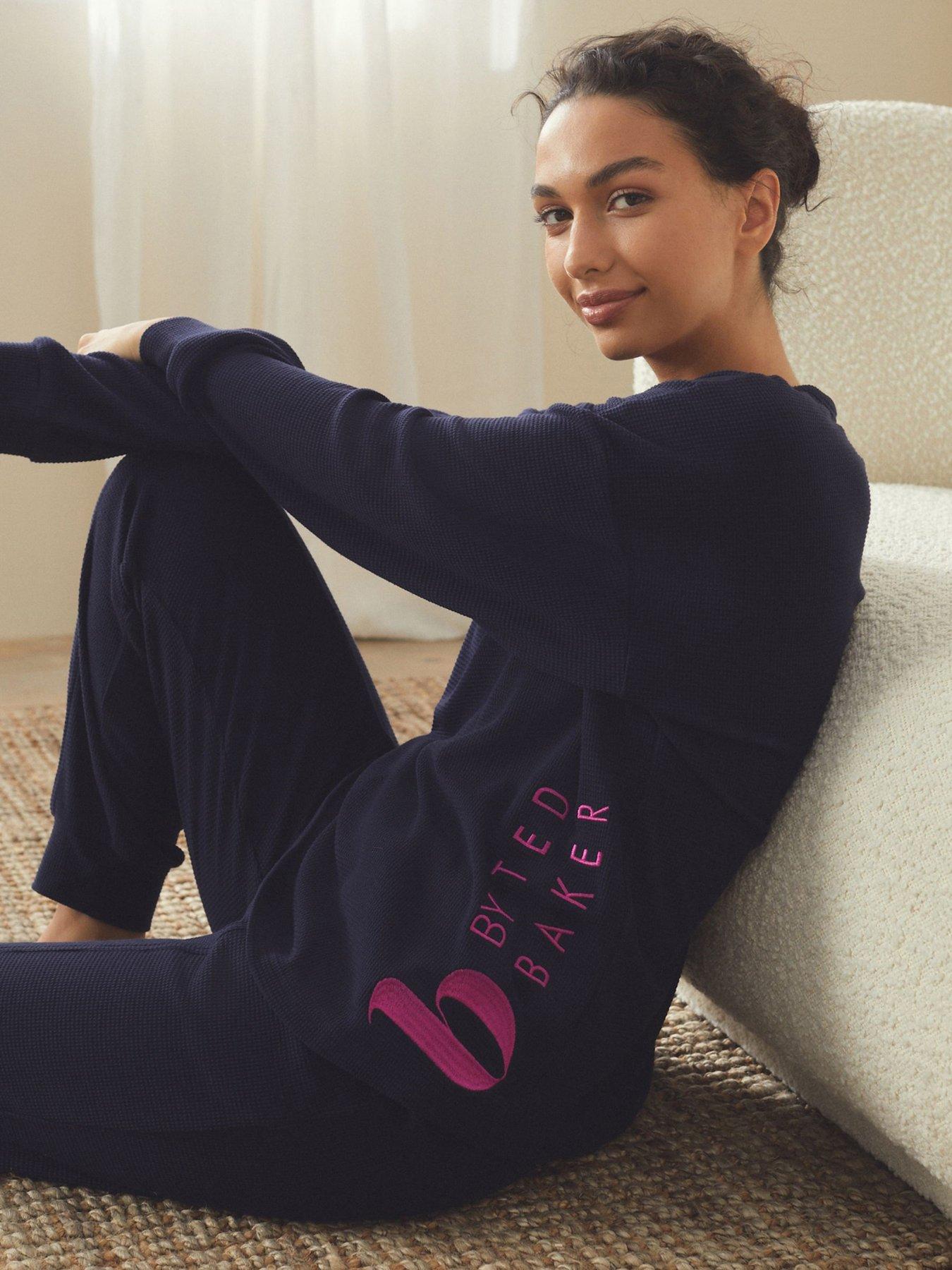 Image 6 of 6 of B By Ted Baker Waffle Pyjama Set - Navy