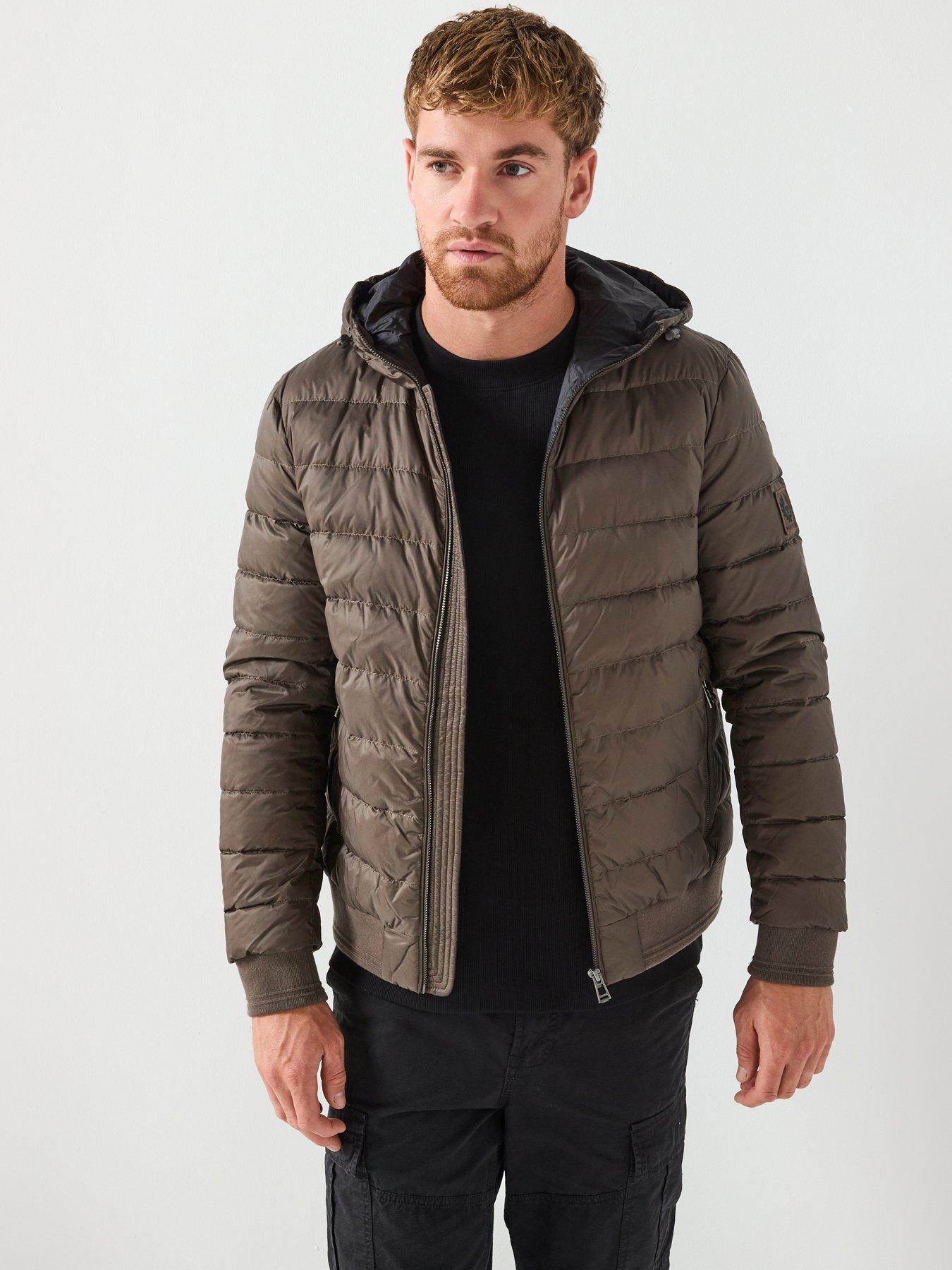 Image 1 of 6 of Belstaff Control Hooded Padded Jacket - Brown