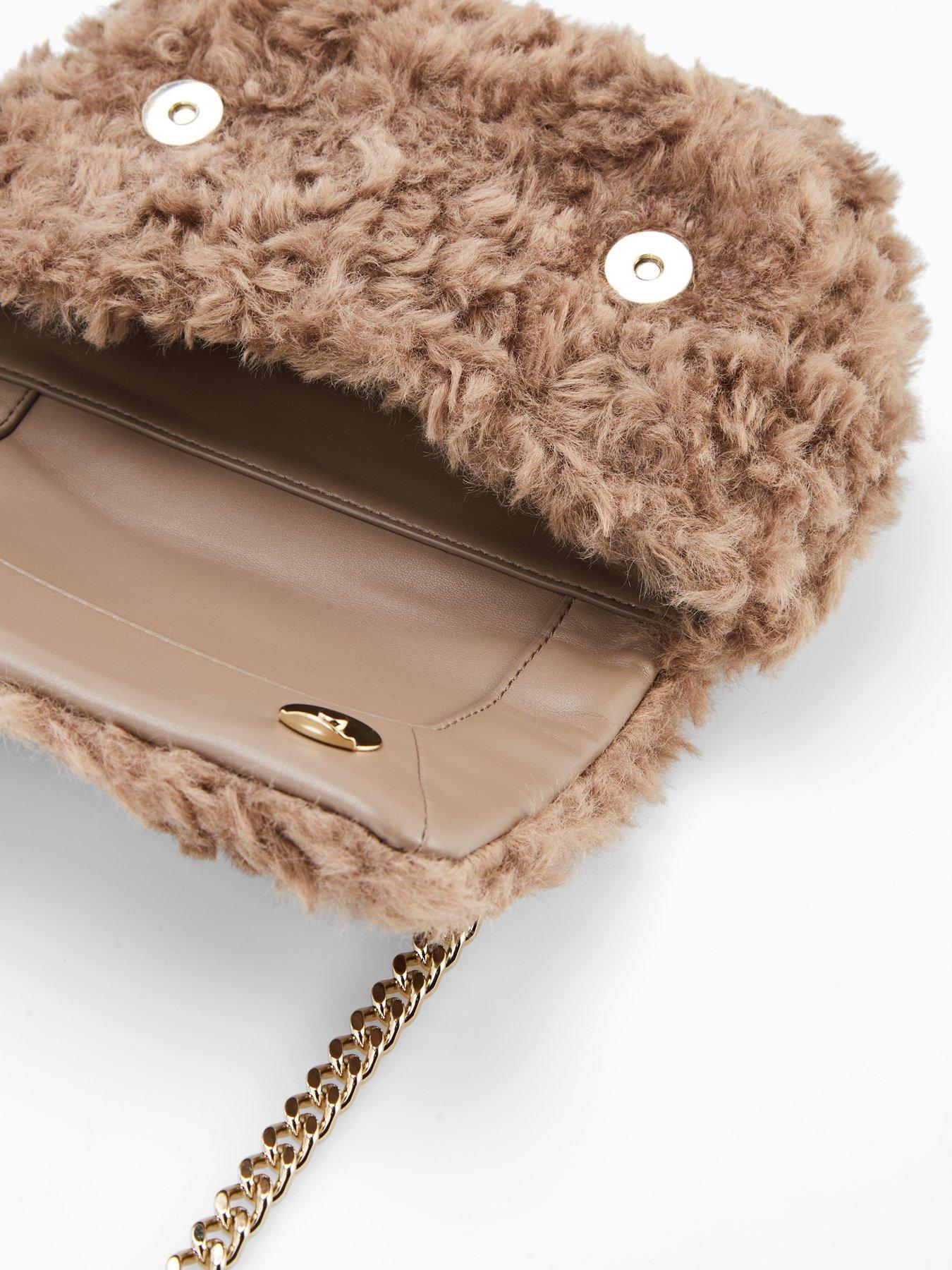 Image 5 of 5 of BOSS Icon Furry Textured Crossbody Bag - Brown