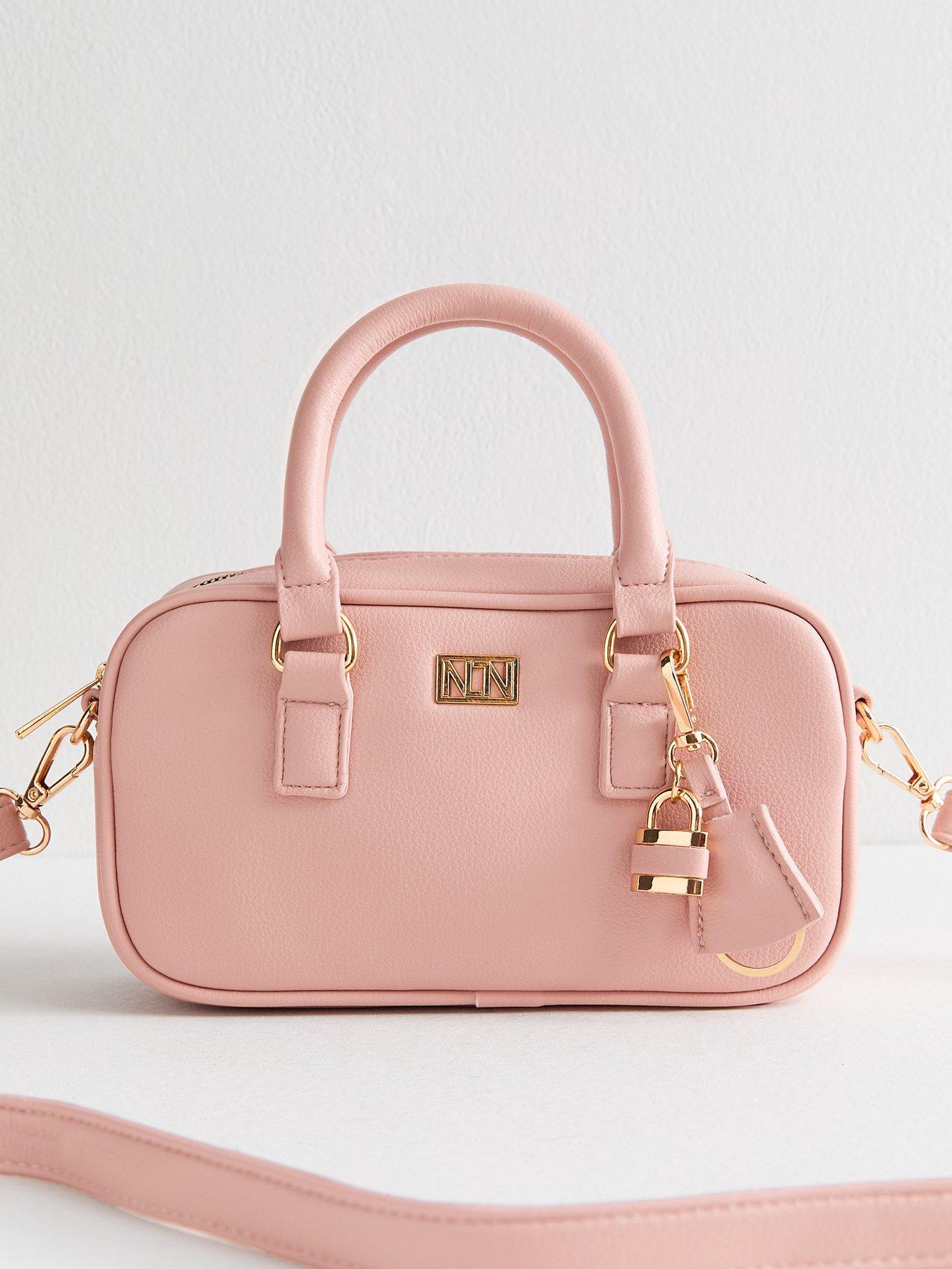 New Look Pink Faux Leather Crossbody Bag