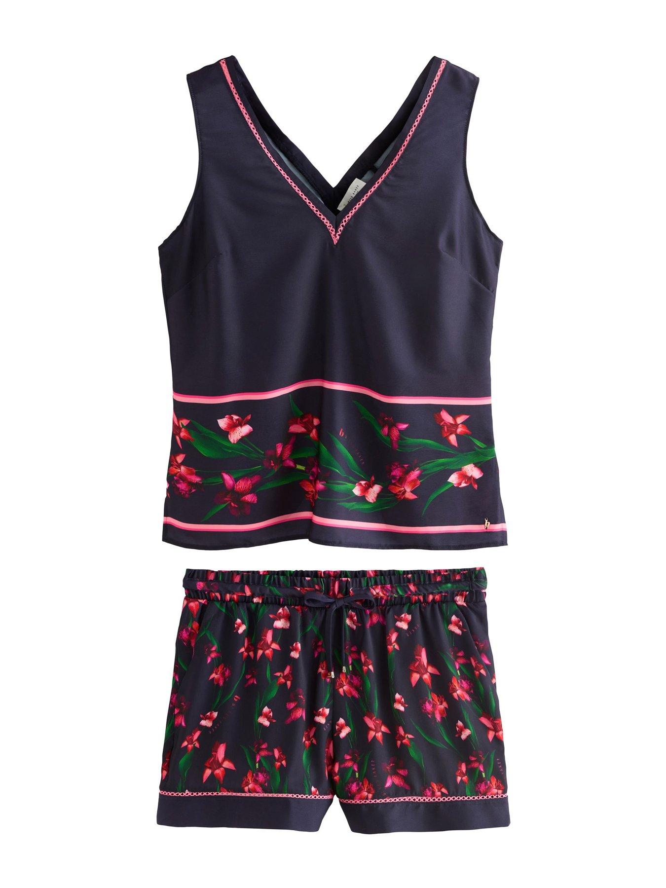 b-by-ted-baker-satin-floral-vest-pyjama-set-navydetail