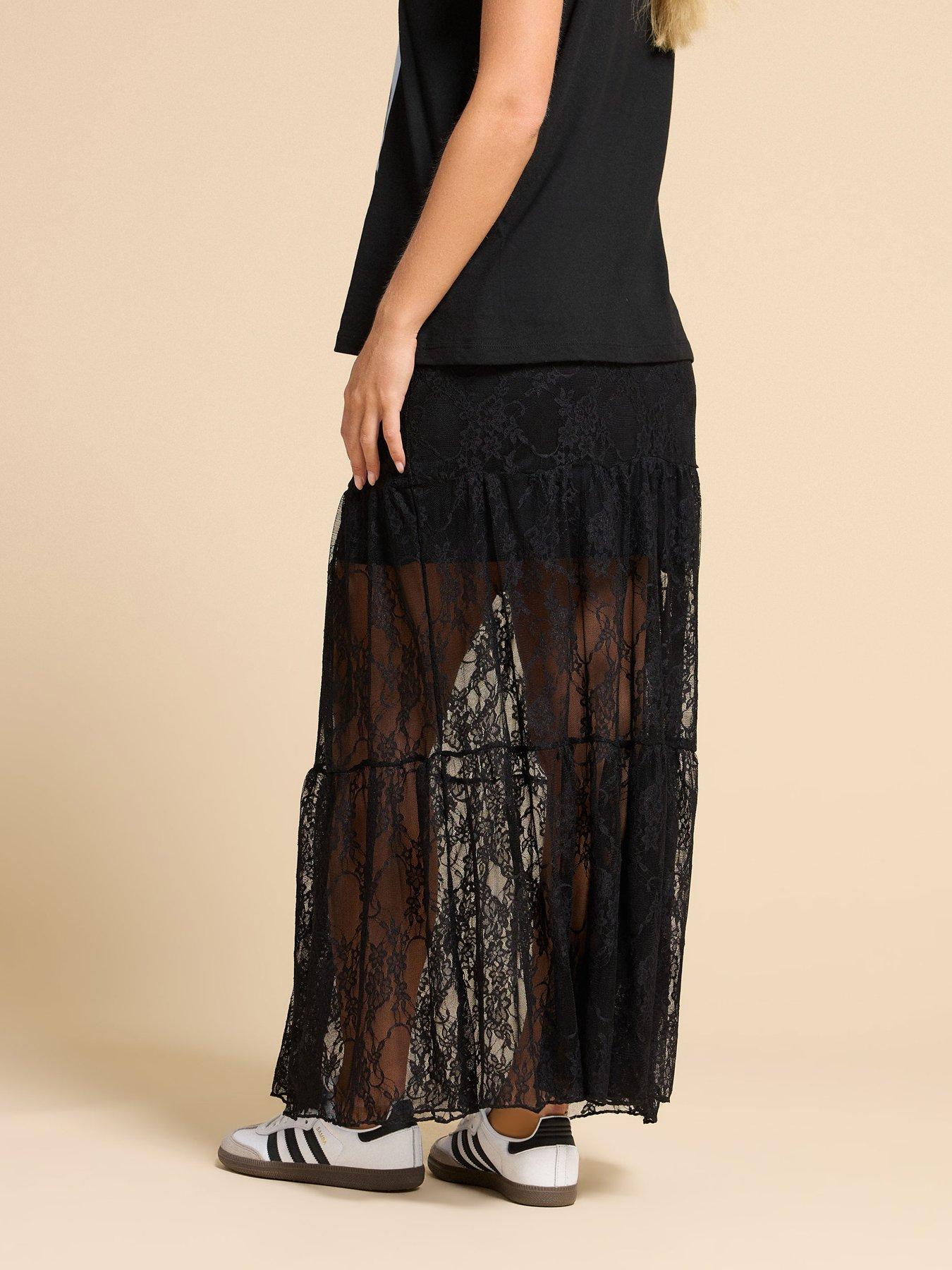 pixiegirl-petite-lace-lined-maxi-skirt-blackstillFront