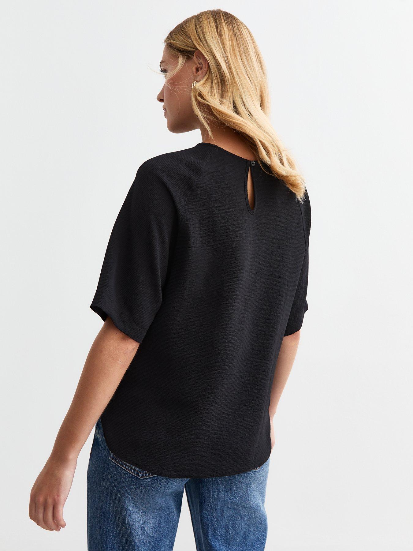 new-look-black-raglan-sleeve-woven-topstillFront