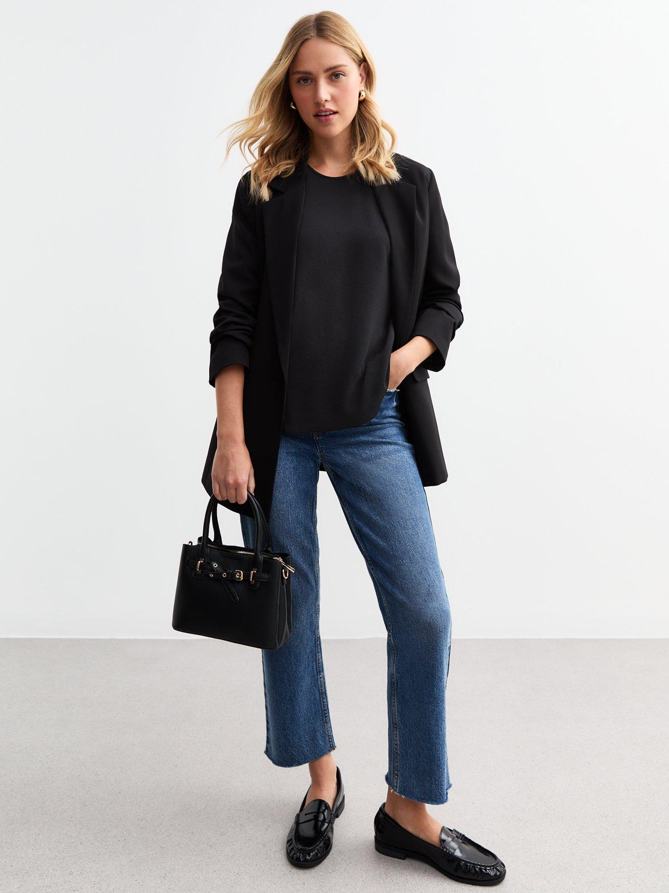 new-look-black-raglan-sleeve-woven-topback