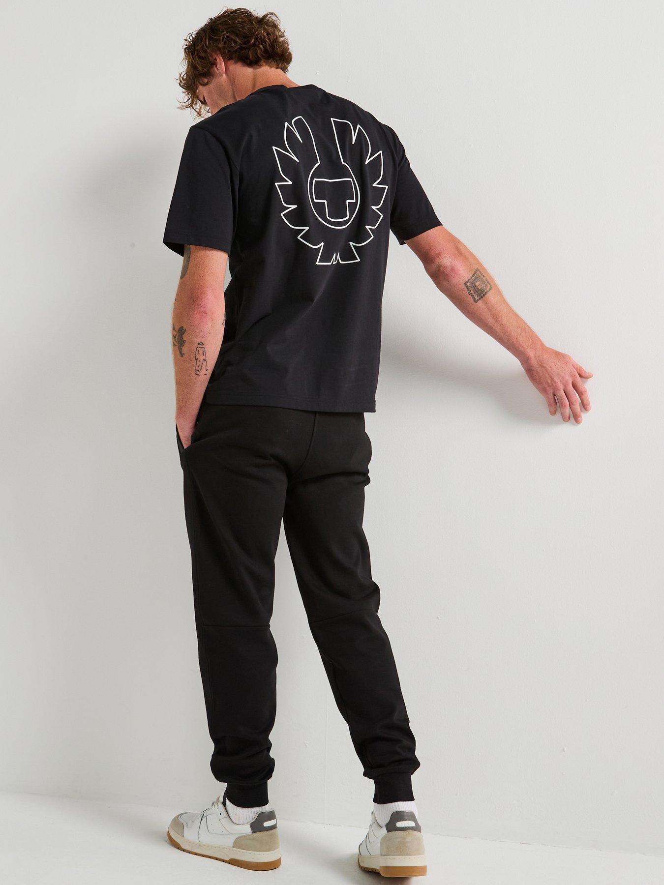 Belstaff Border Large Back Logo T-Shirt - Black