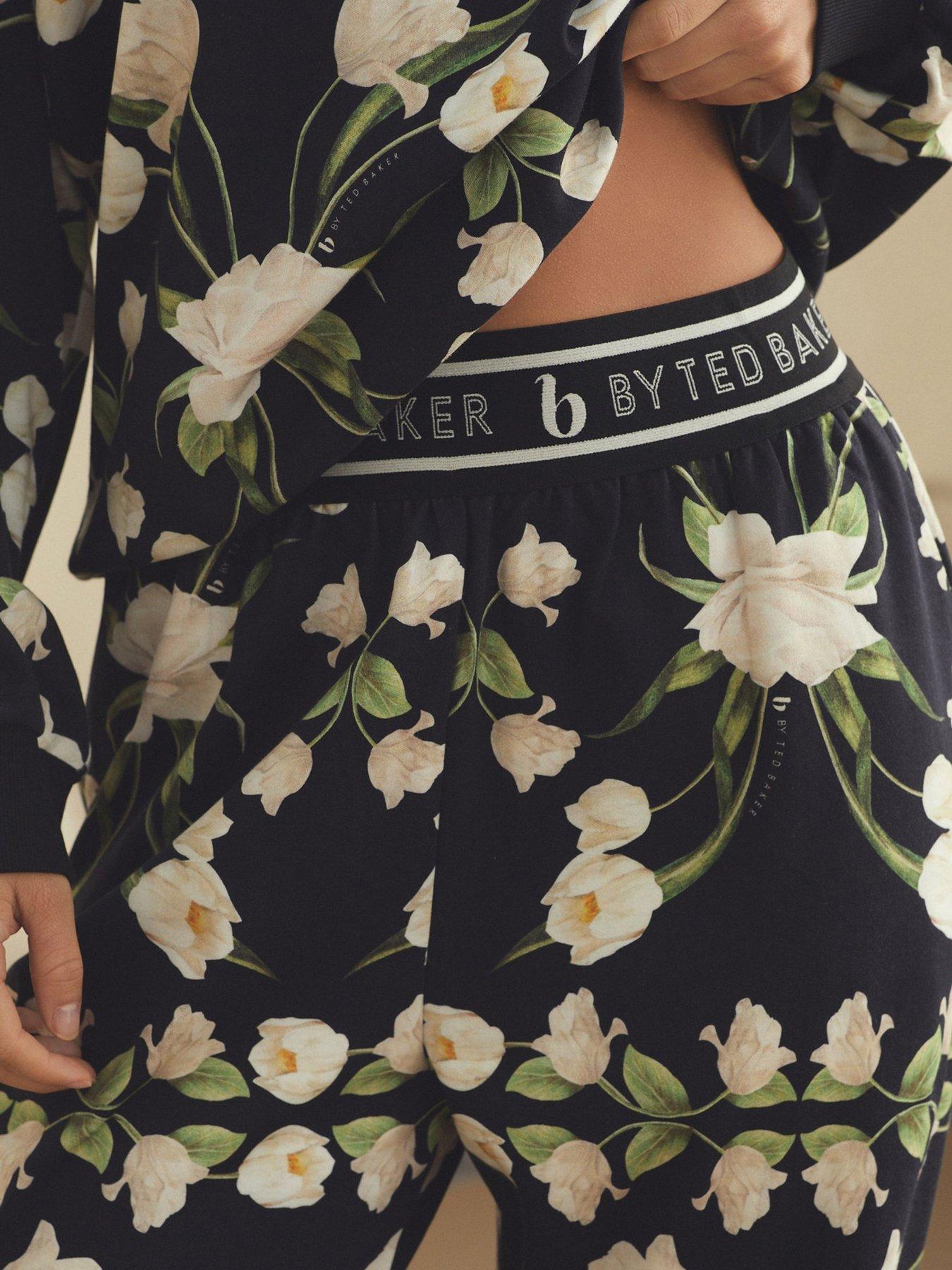 Image 4 of 5 of B By Ted Baker Long Sleeve Cotton Pyjama Set - Black
