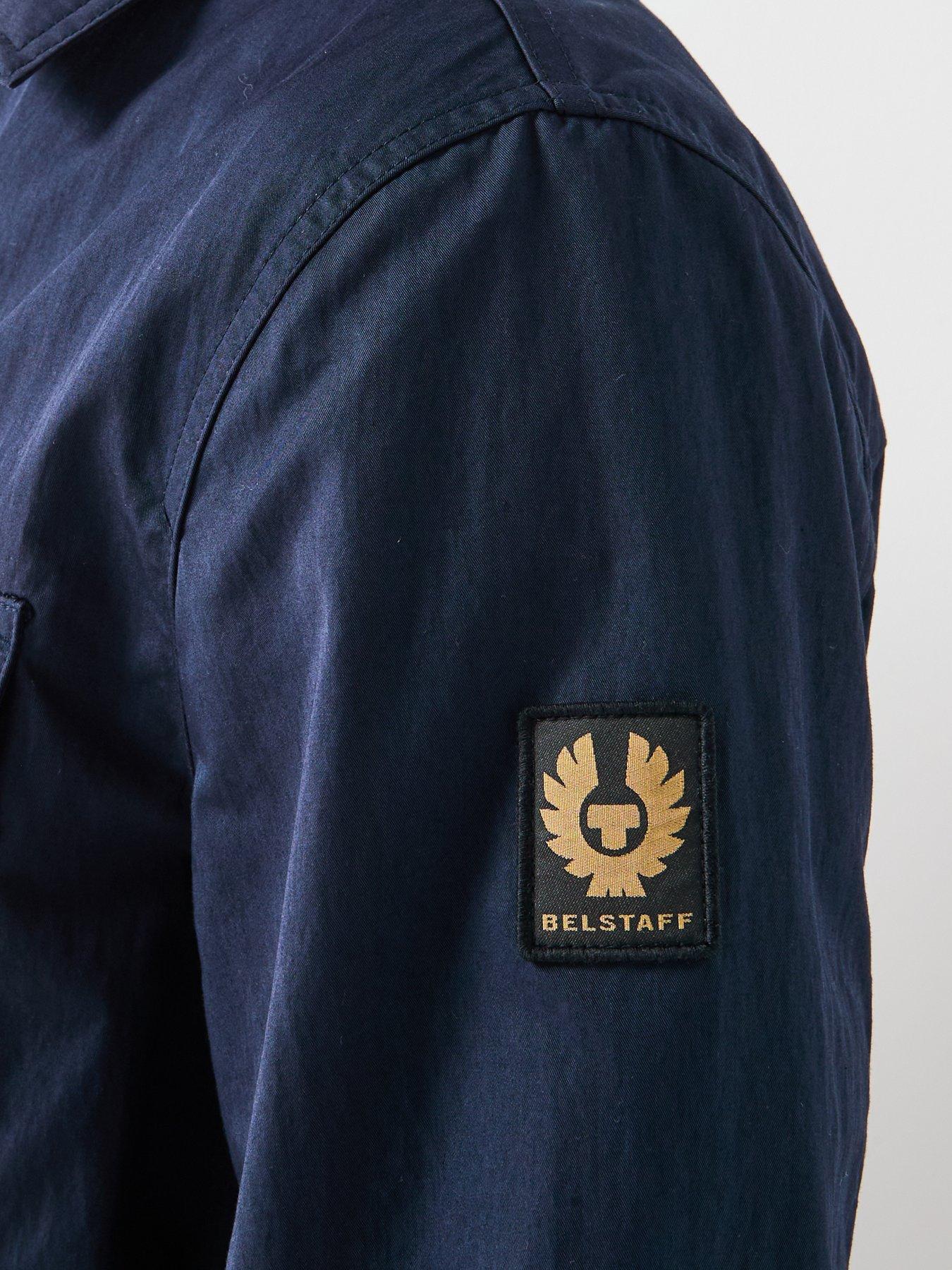Image 6 of 6 of Belstaff Drome Cotton Zip Overshirt - Navy