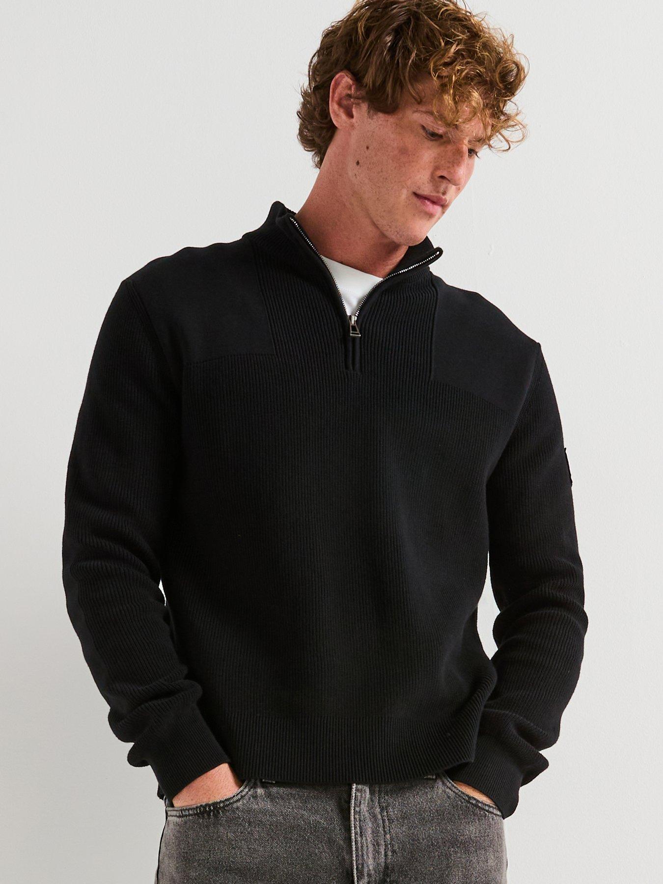 belstaff-commander-knitted-cotton-14-zip-knitted-jumper-black