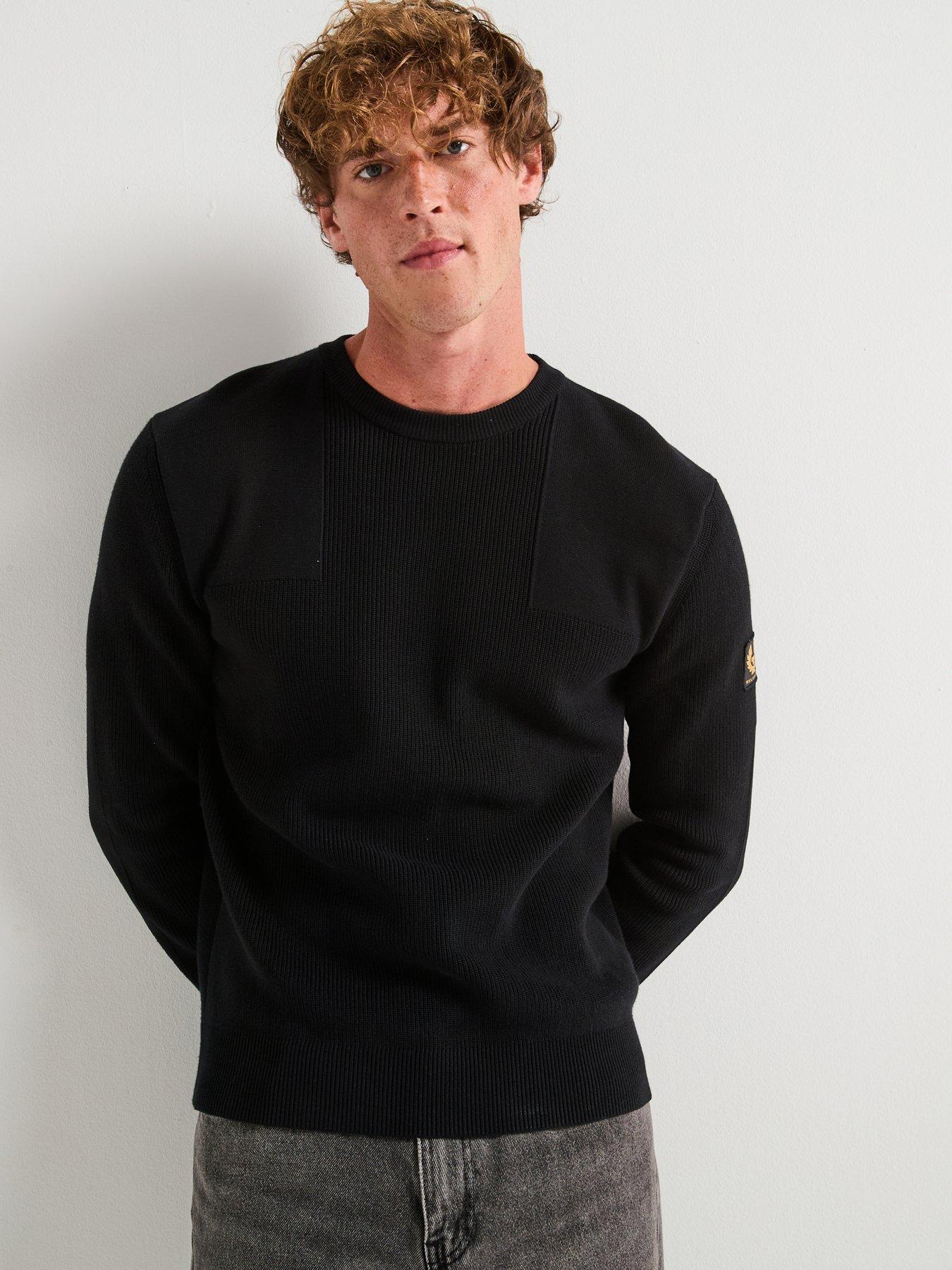belstaff-commander-knitted-cotton-crew-neck-knitted-jumper-black