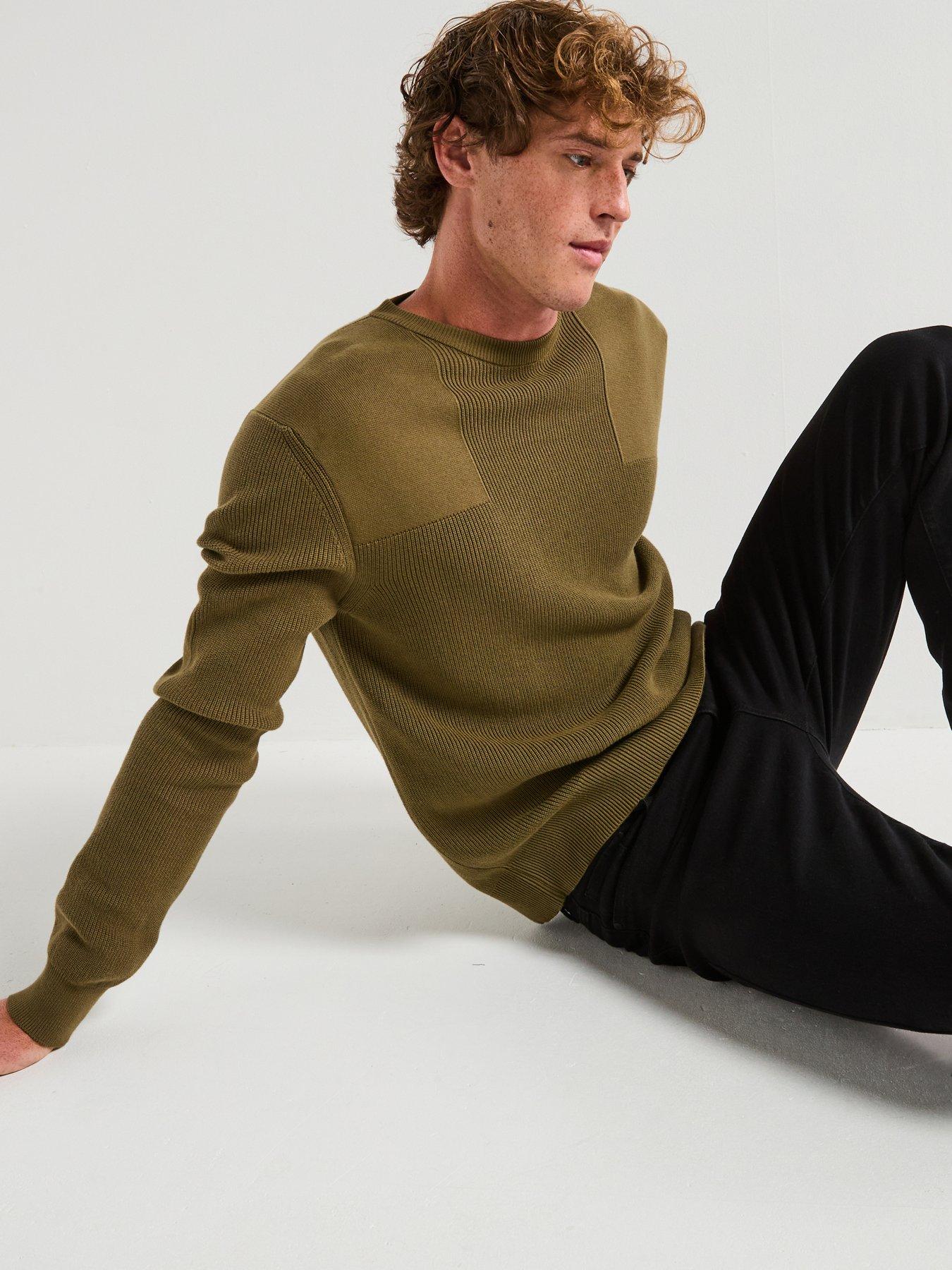 Belstaff Commander Knitted Cotton Crew Neck Knitted Jumper - Green