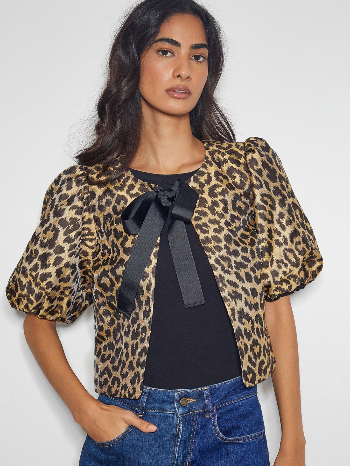 Monsoon Anne Animal Jacket - Brown