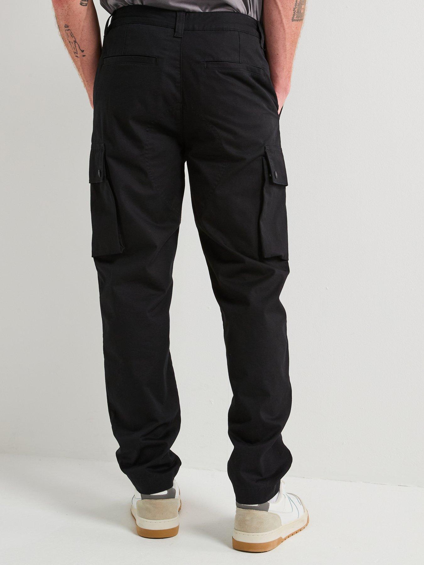 Image 2 of 6 of Belstaff Route Cotton Uncuffed Cargo Pants - Black