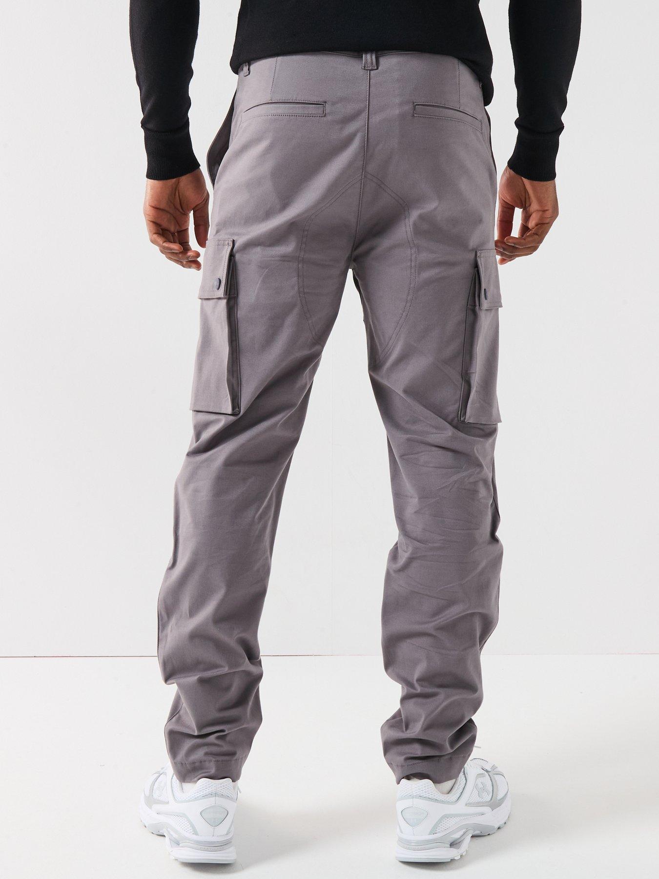 Image 2 of 6 of Belstaff Route Cotton Uncuffed Cargo Pants - Dark Grey