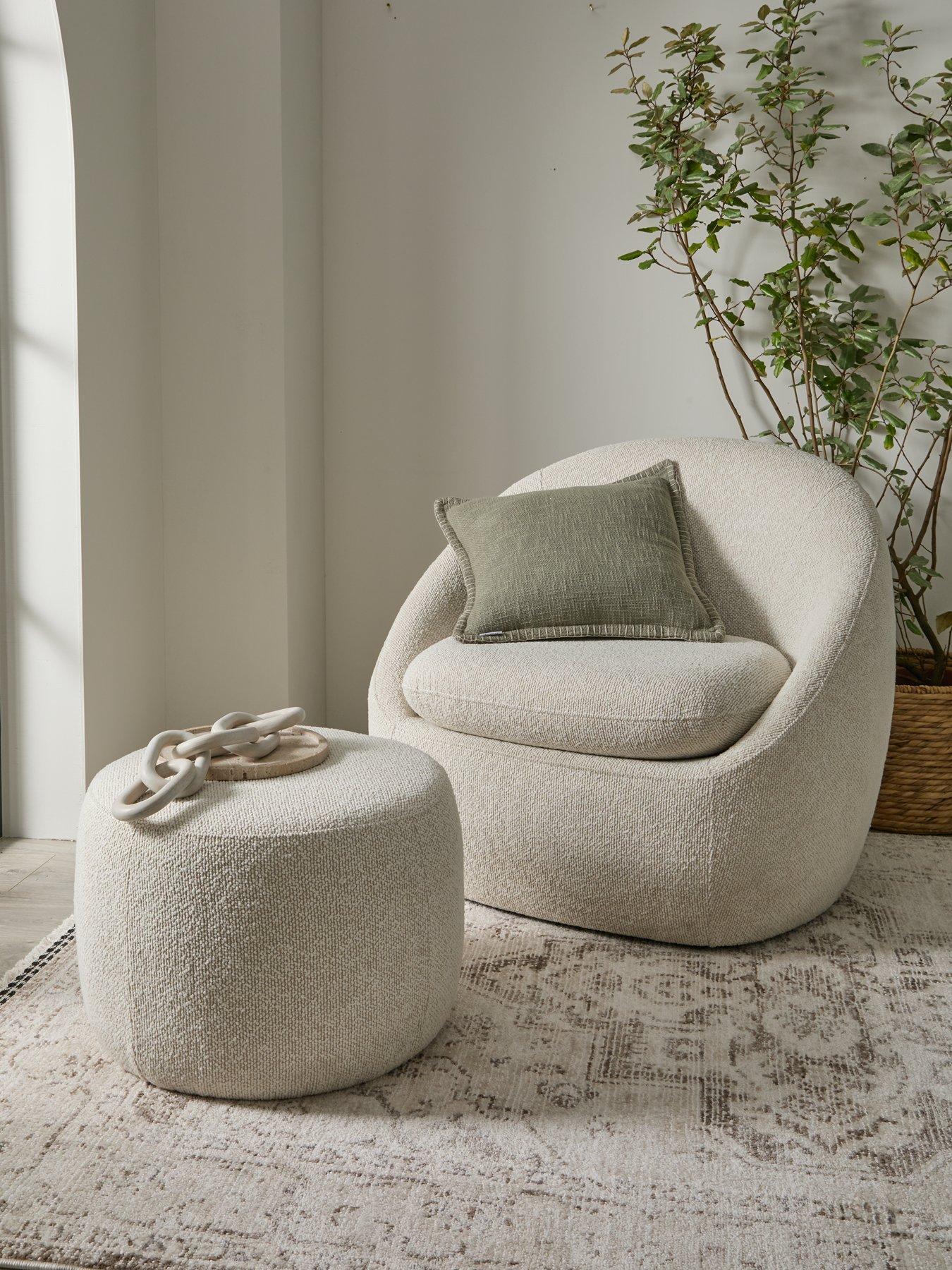 Image 1 of 7 of Michelle Keegan Home Sierra Fabric Snug Chair with Footstool