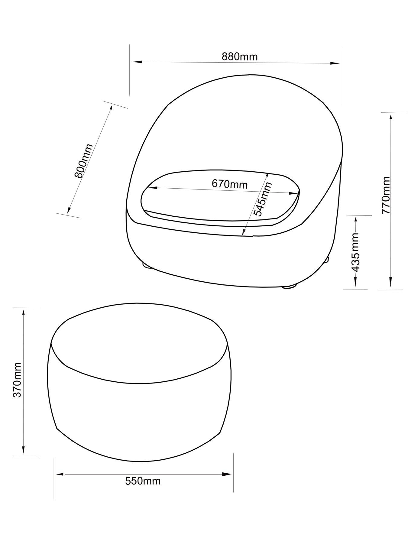 Image 7 of 7 of Michelle Keegan Home Sierra Fabric Snug Chair with Footstool