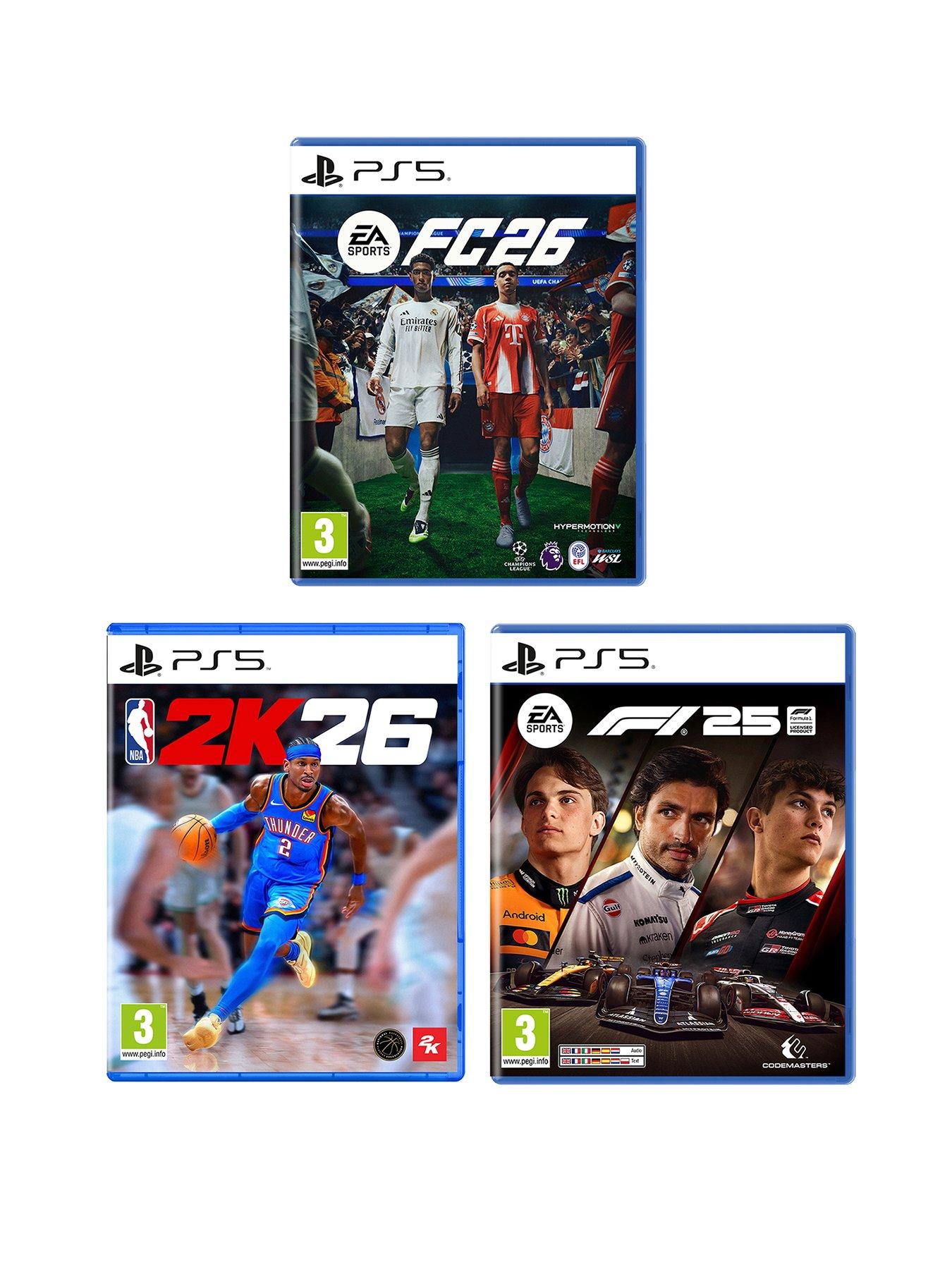 Image 1 of 8 of Playstation EA SPORTS FC&trade; 26 + NBA 2K26 + F1 25 - PlayStation&reg;5