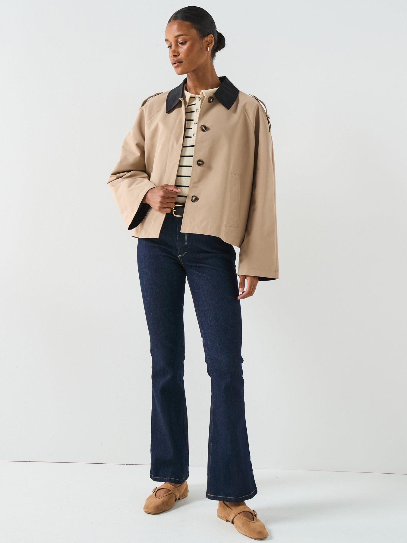 Image 3 of 6 of Vero Moda Lucia Maria Short Collared Jacket - Beige