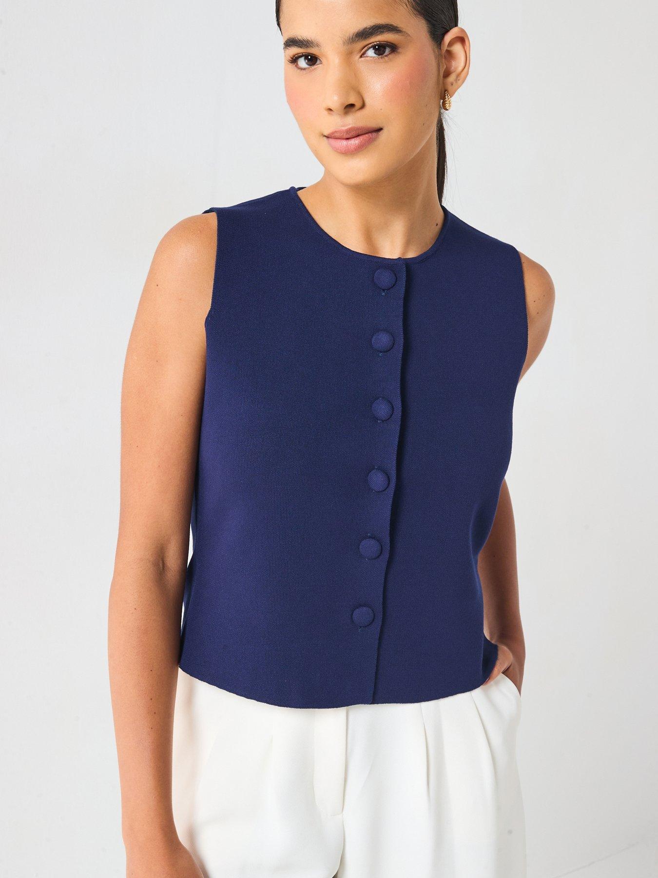 vero-moda-anne-sleeveless-top-navy