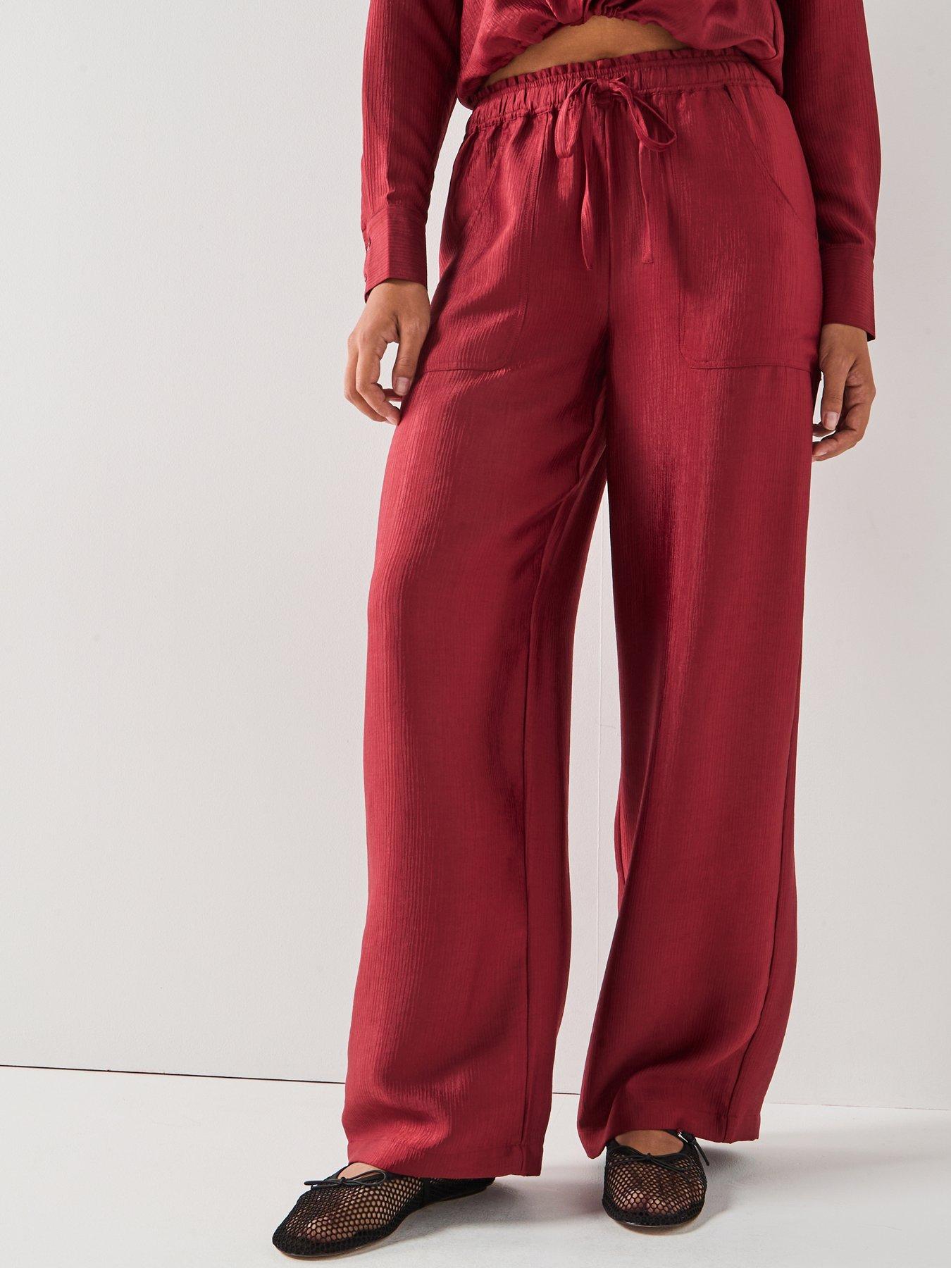 vero-moda-toma-high-waist-straight-trousers--red