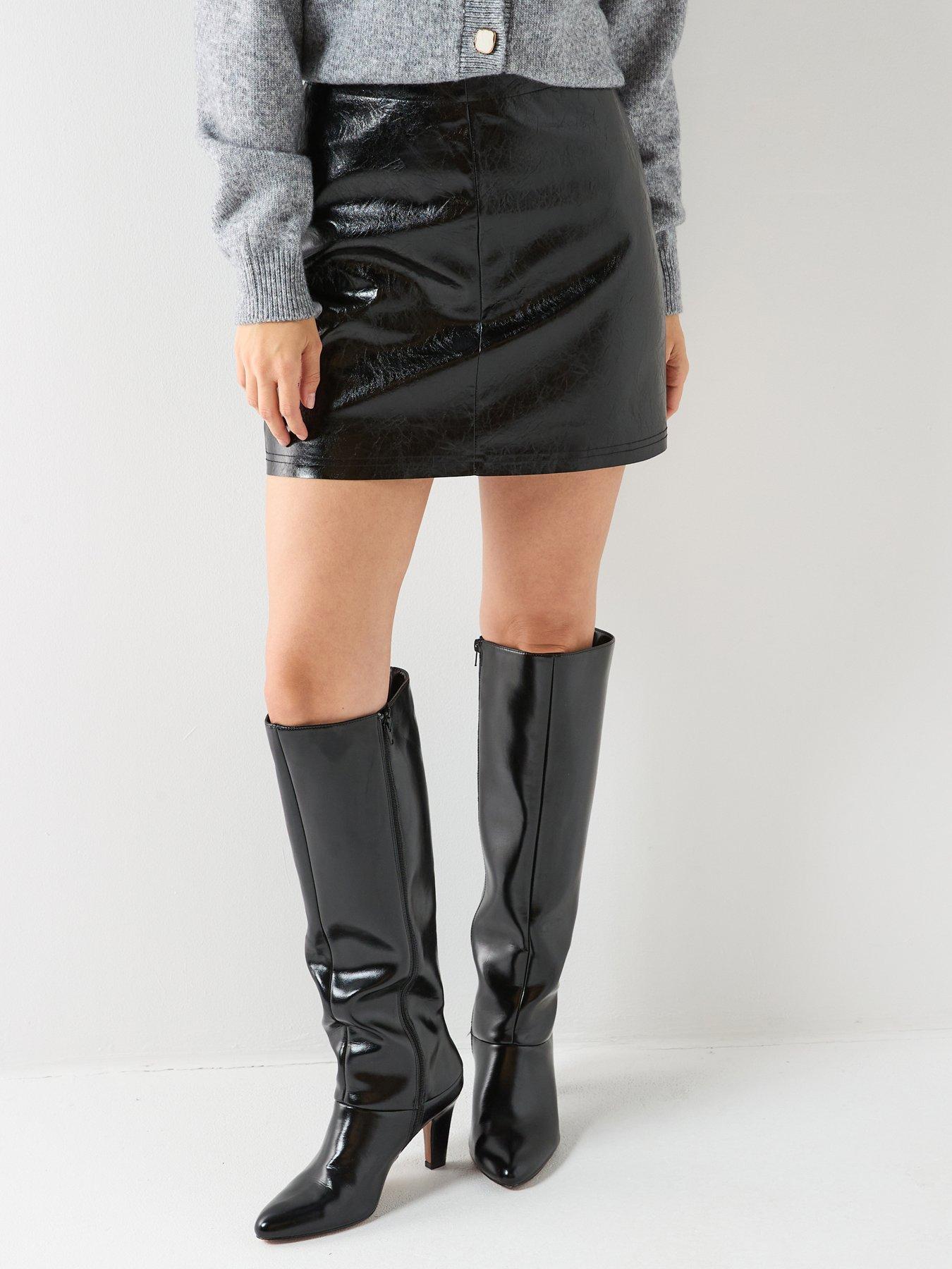 jdy-high-waisted-skirt-black