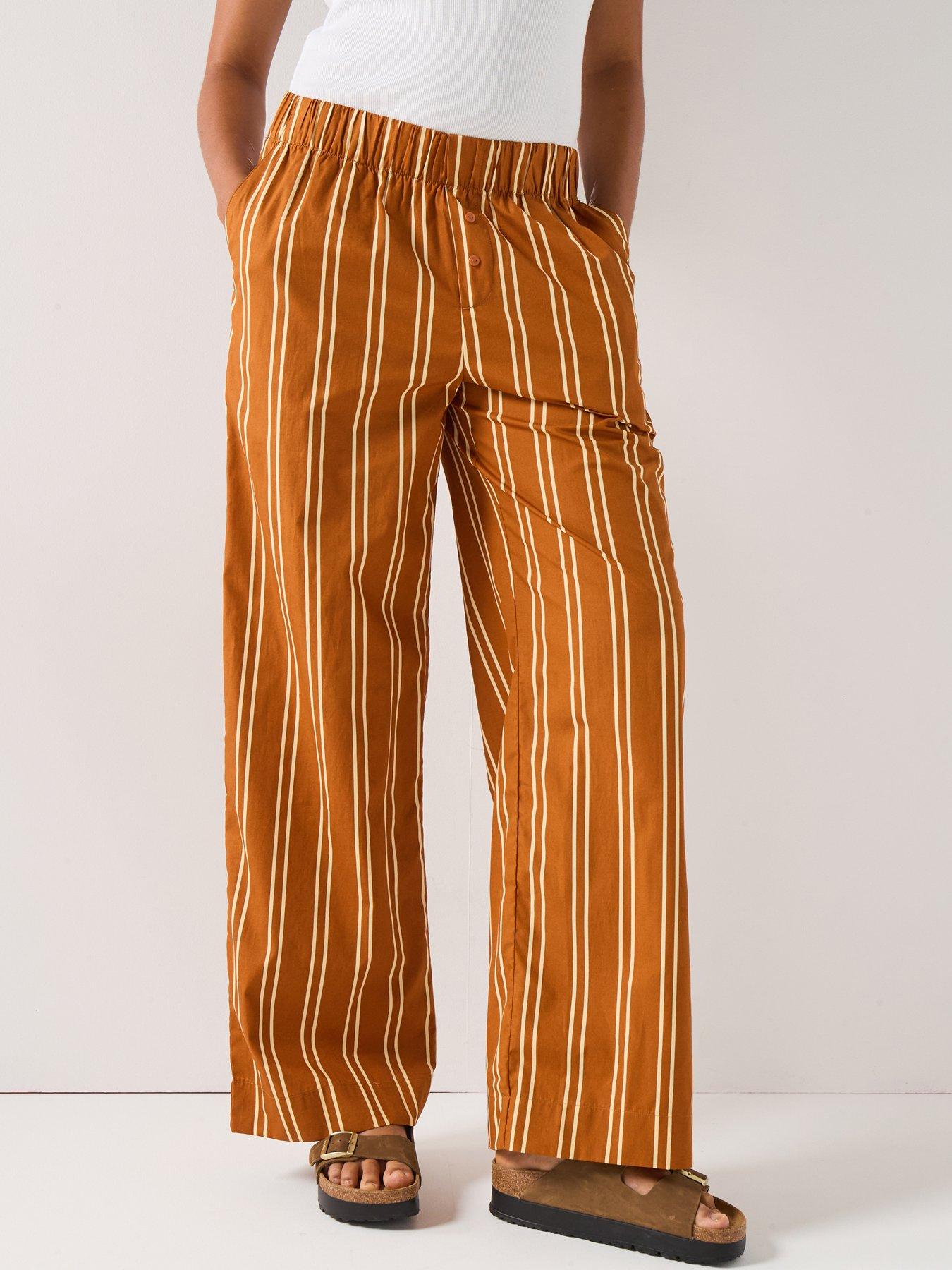 AWARE Woven Striped Pant - Mustard