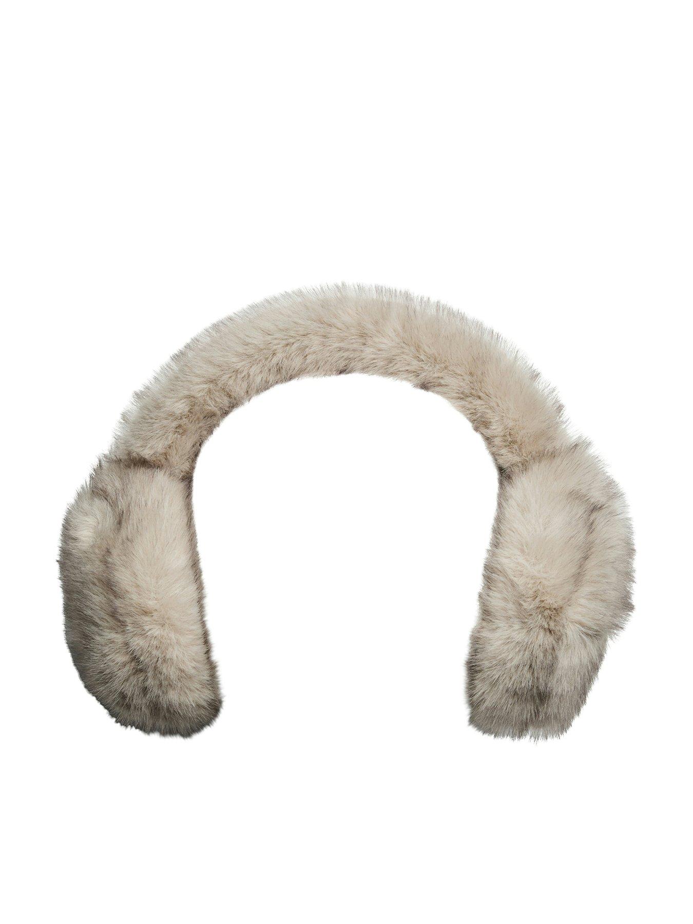 pieces-faux-fur-earmuffs-beige
