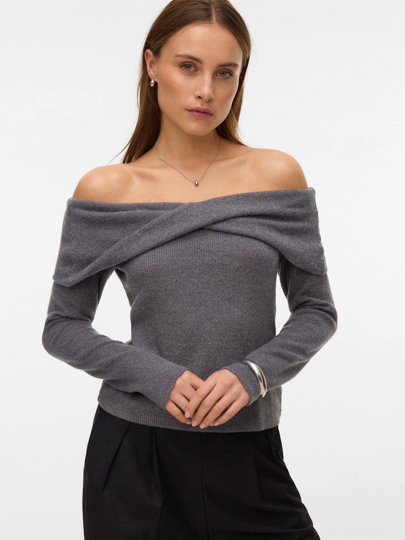 vero-moda-off-shoulder-top-soft-knit-top-grey