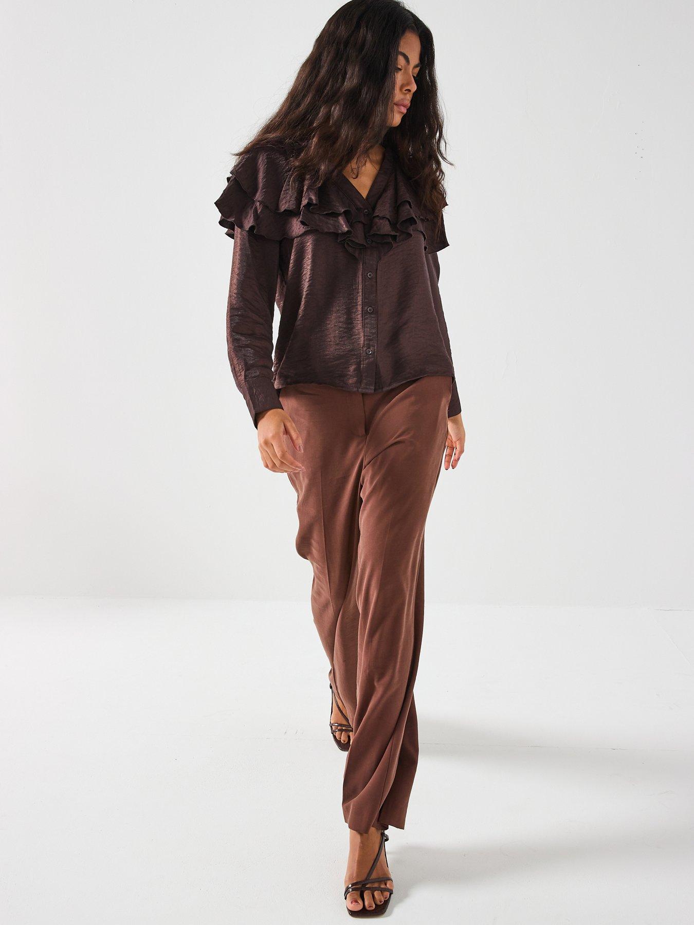 vero-moda-lizzi-long-sleeve-flounce-top-brownback