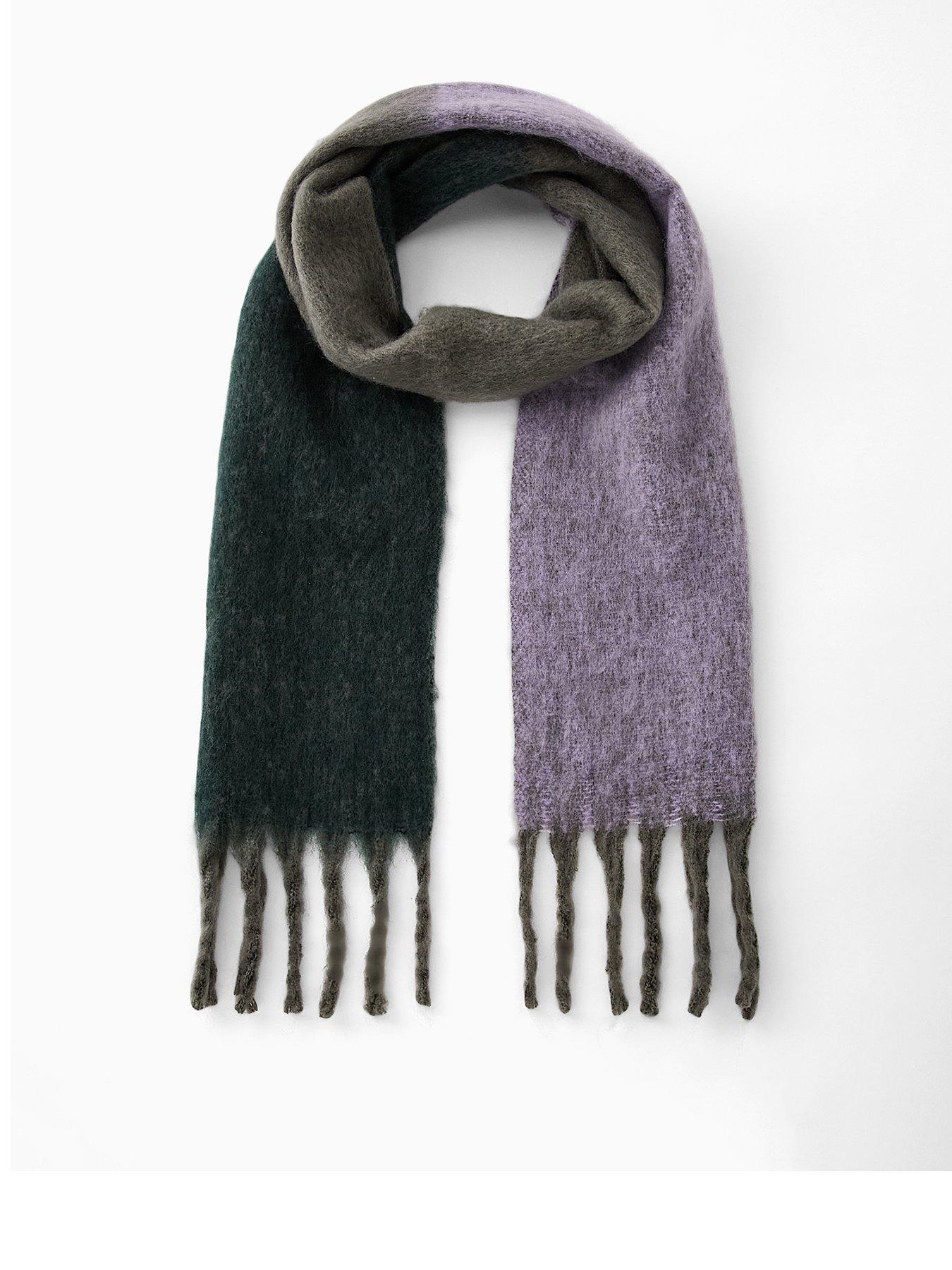 pieces-pcbea-narrow-long-scarf-blue