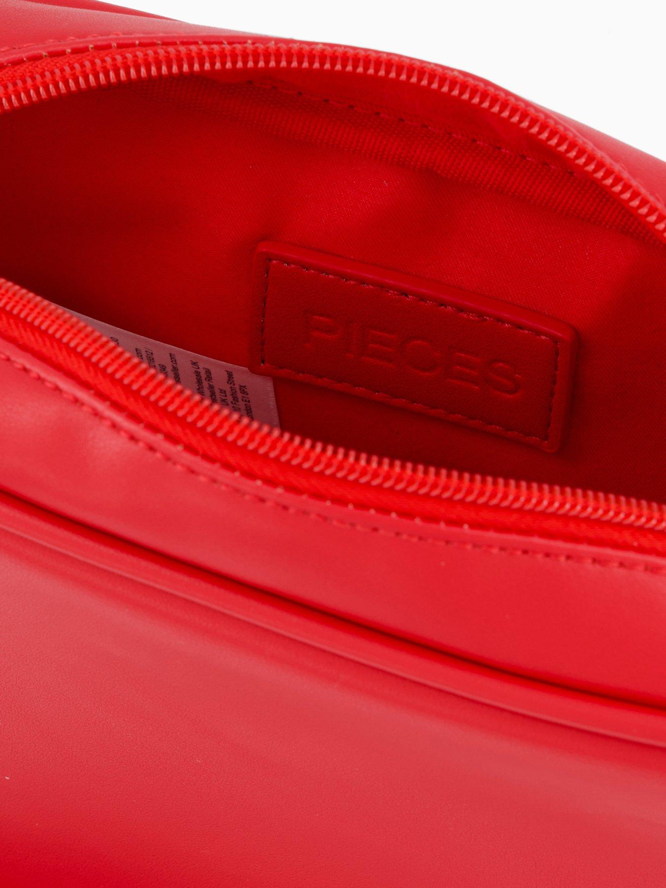 Image 4 of 4 of PIECES Fanni Cross Body Bag - Red