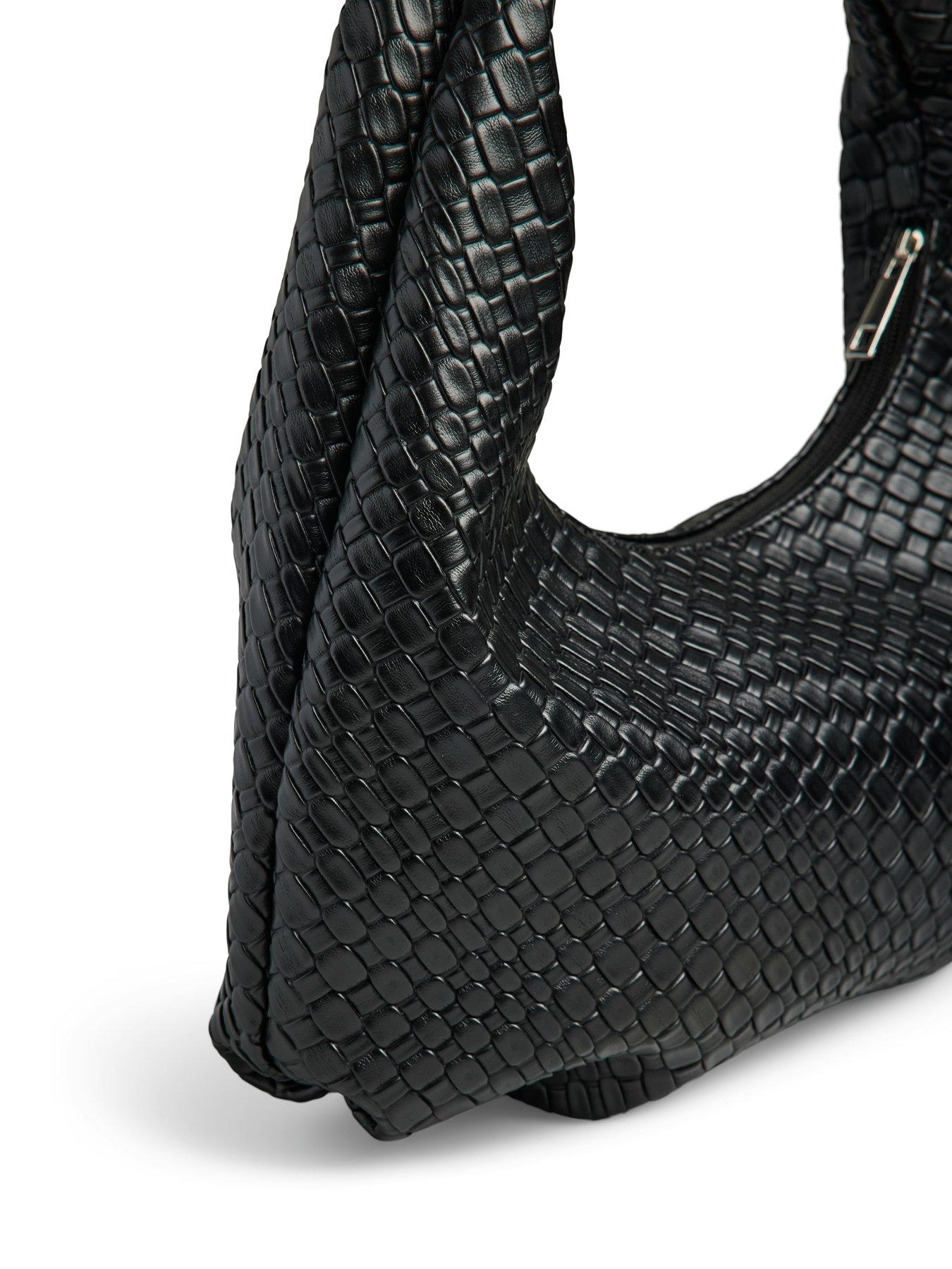 Image 4 of 4 of PIECES Jenni Braided Bag - Black