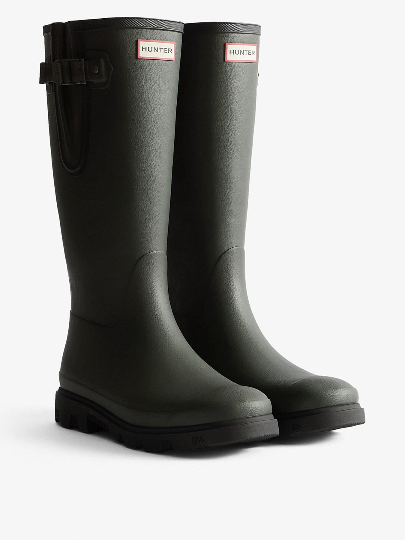 Hunter Mens Field Downpour Adjustable Boots - Green