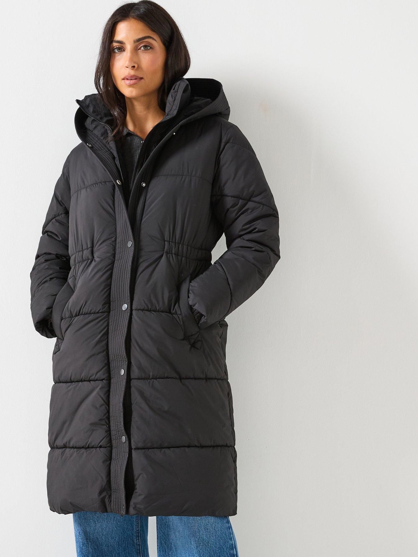 jdy-nathalie-long-padded-coat-black
