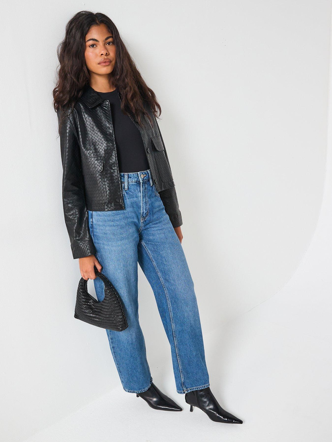 vero-moda-bellis-long-sleeve-short-collar-coated-jacket-blackback