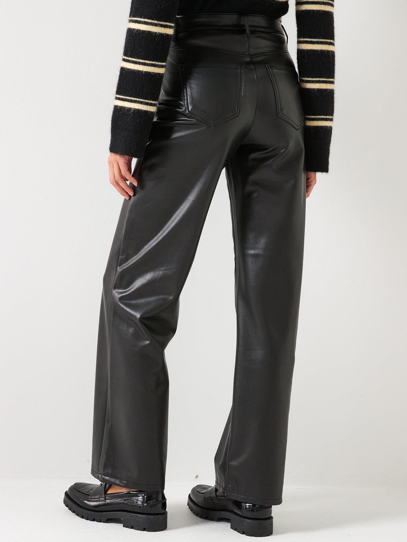Image 2 of 4 of Vero Moda Tessa High Rise Wide Leg Pant - Black