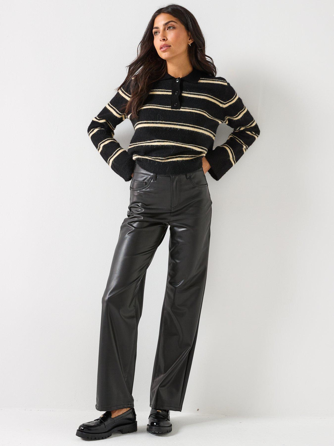Image 3 of 4 of Vero Moda Tessa High Rise Wide Leg Pant - Black