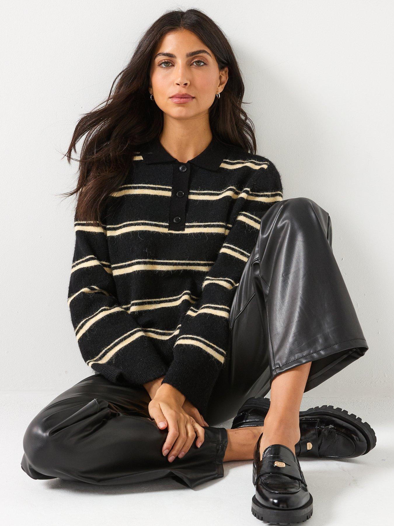 Image 4 of 4 of Vero Moda Tessa High Rise Wide Leg Pant - Black